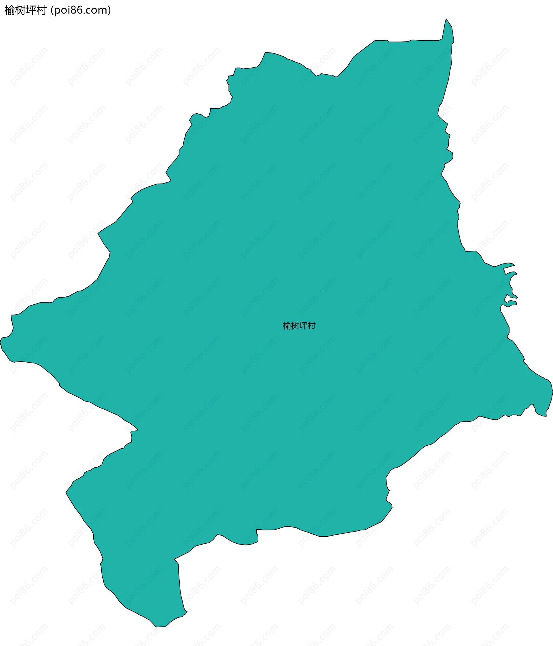 榆树坪村边界地图