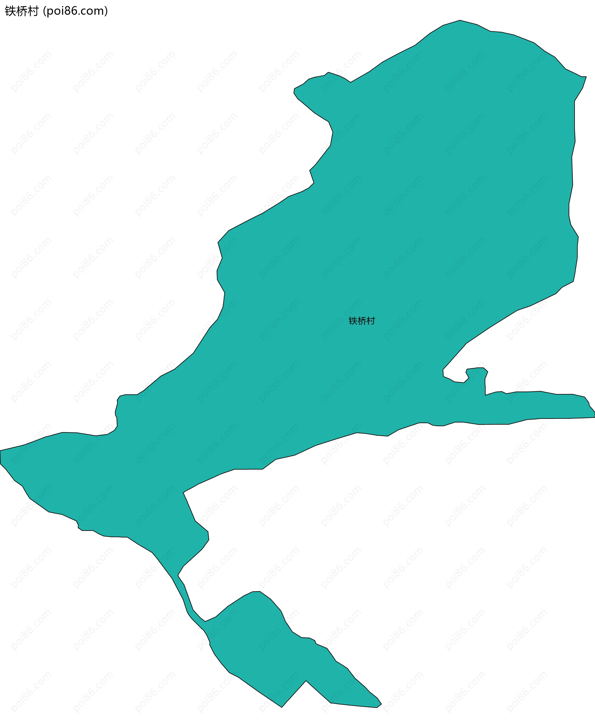 铁桥村边界地图