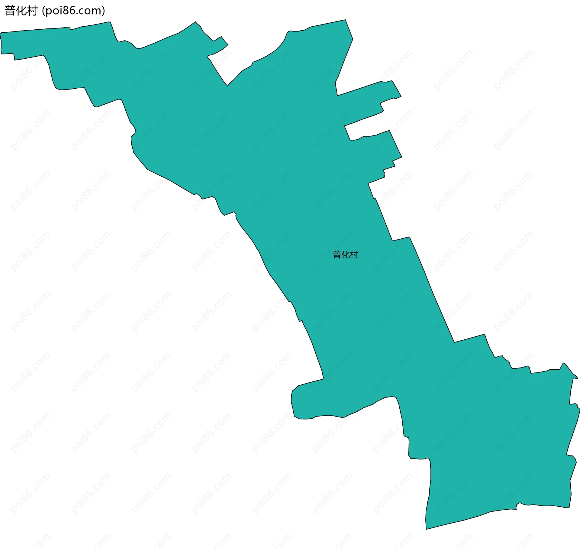 普化村边界地图