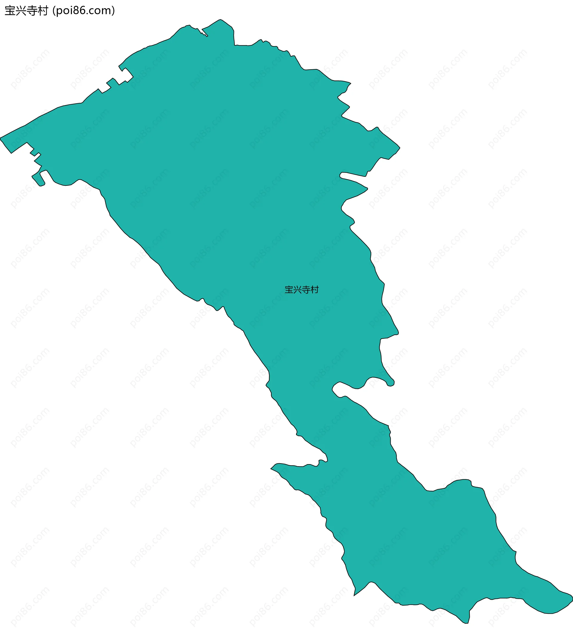 宝兴寺村边界地图