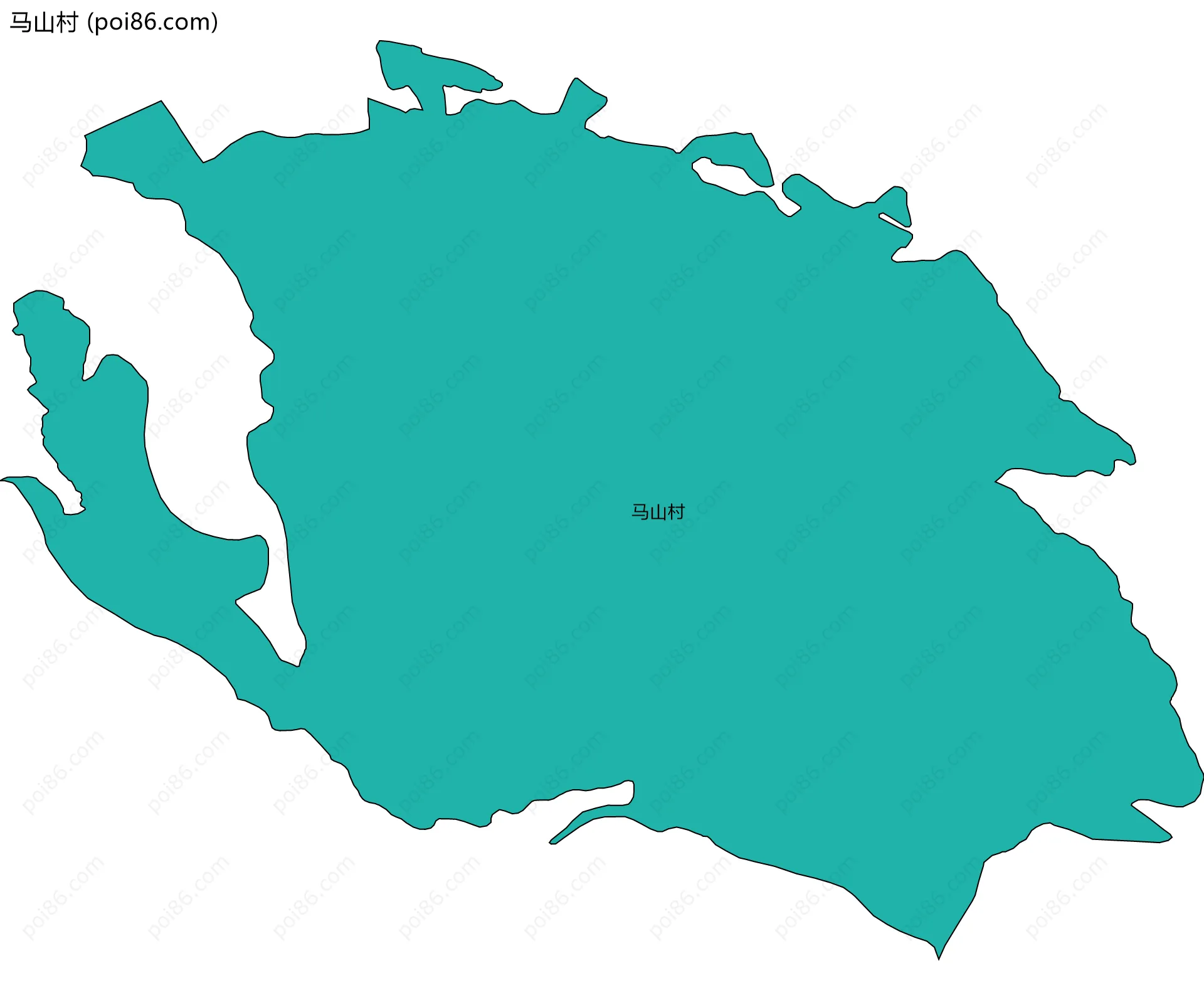 马山村边界地图