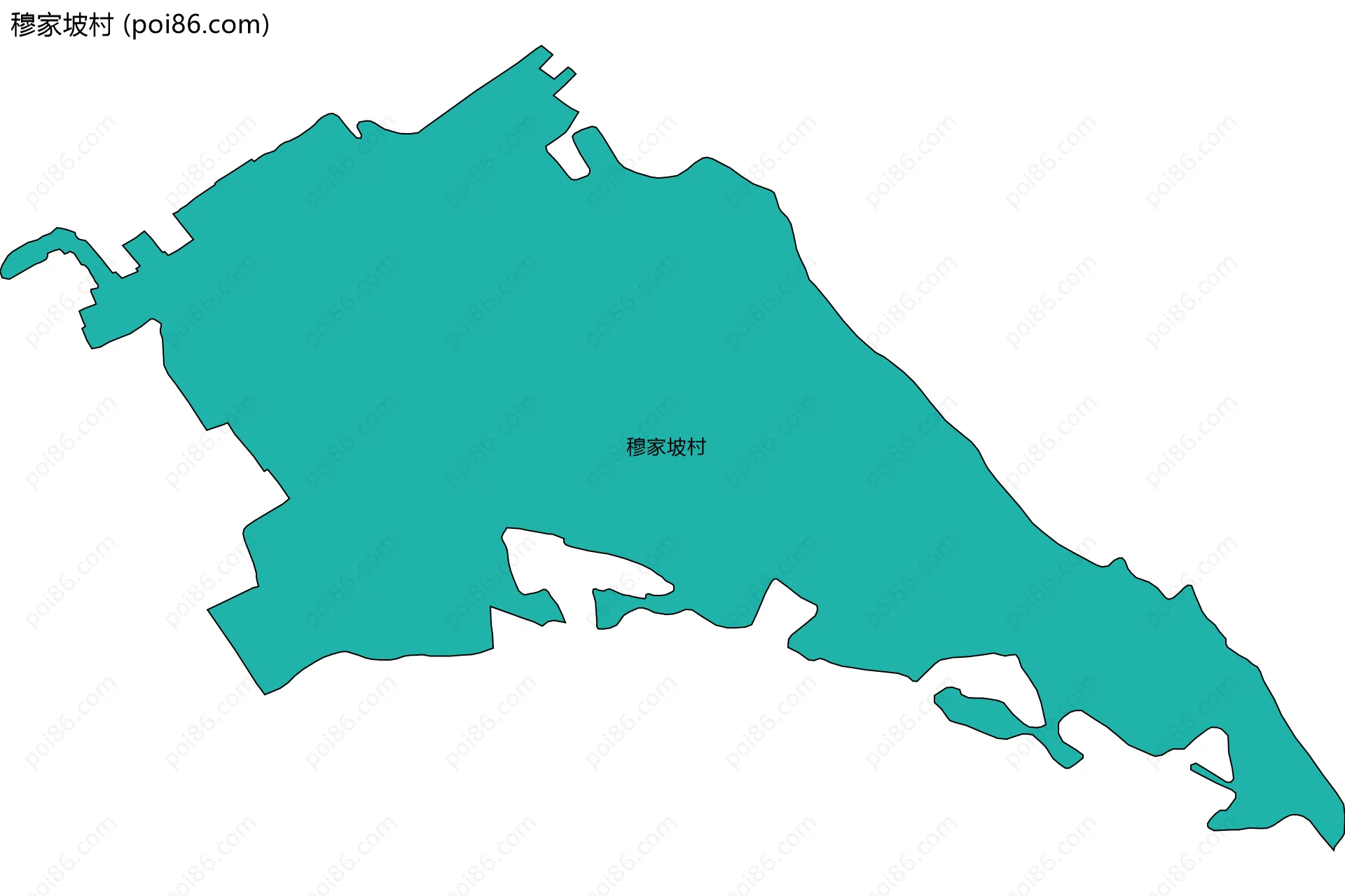 穆家坡村边界地图