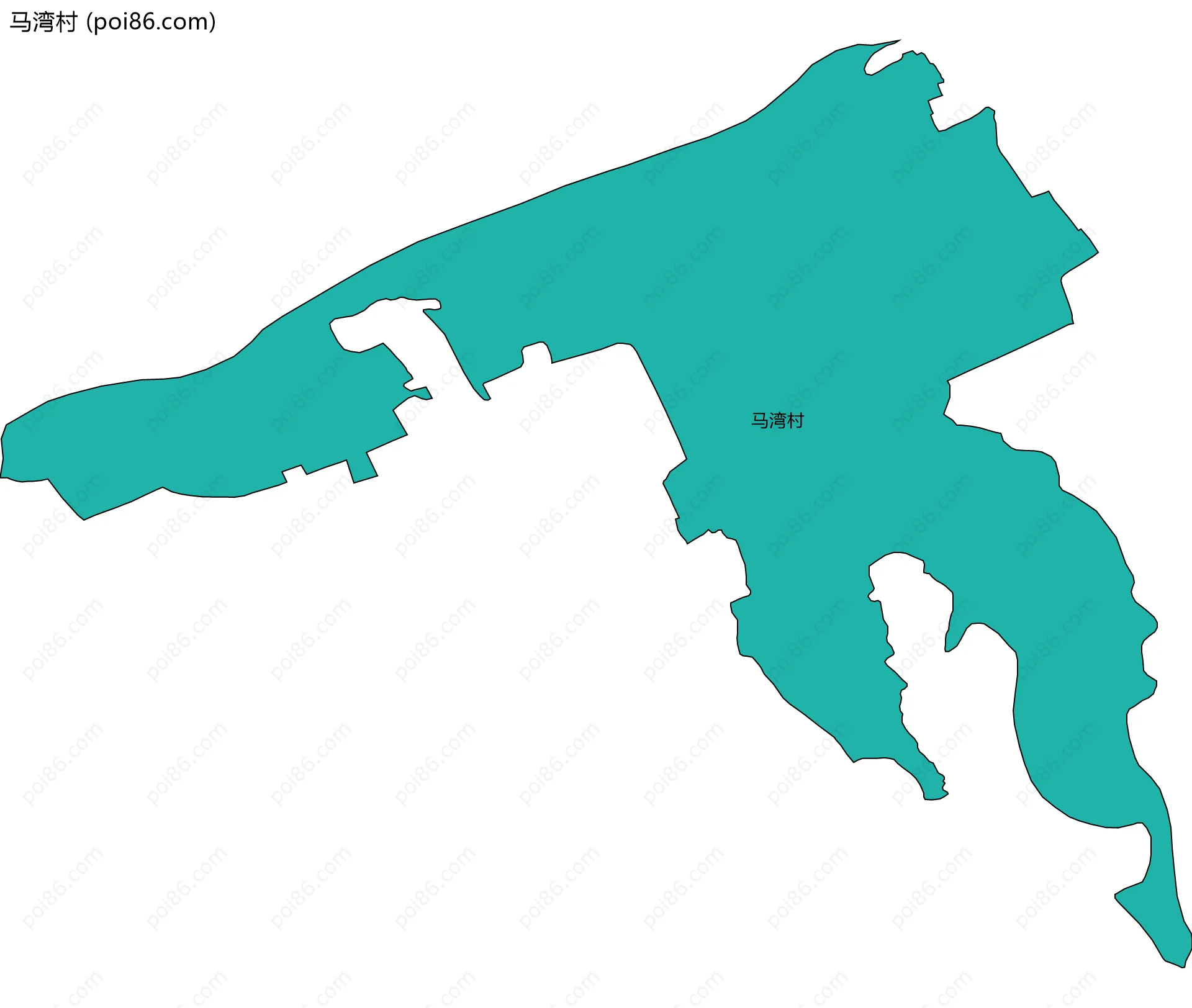 马湾村边界地图