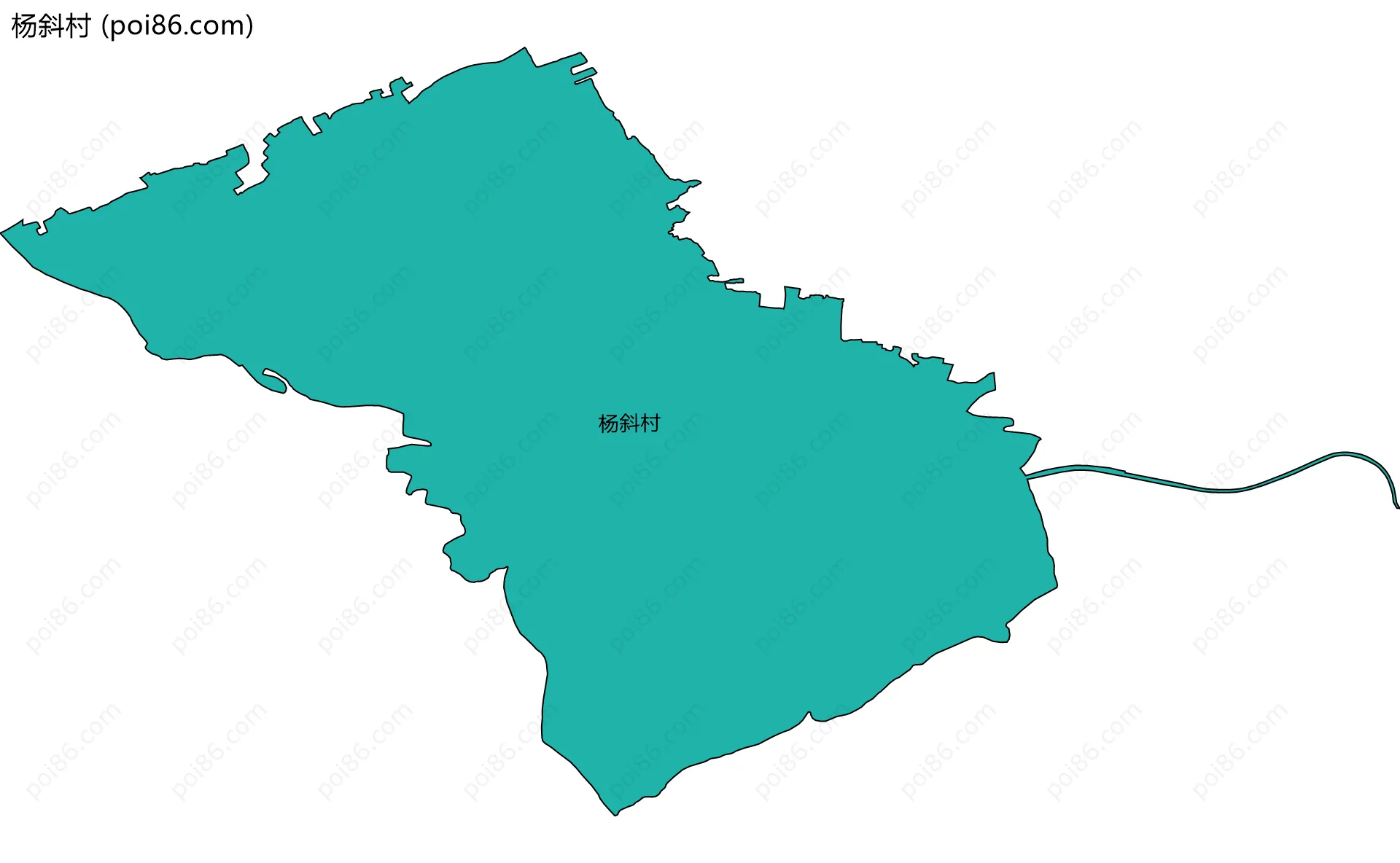 杨斜村边界地图