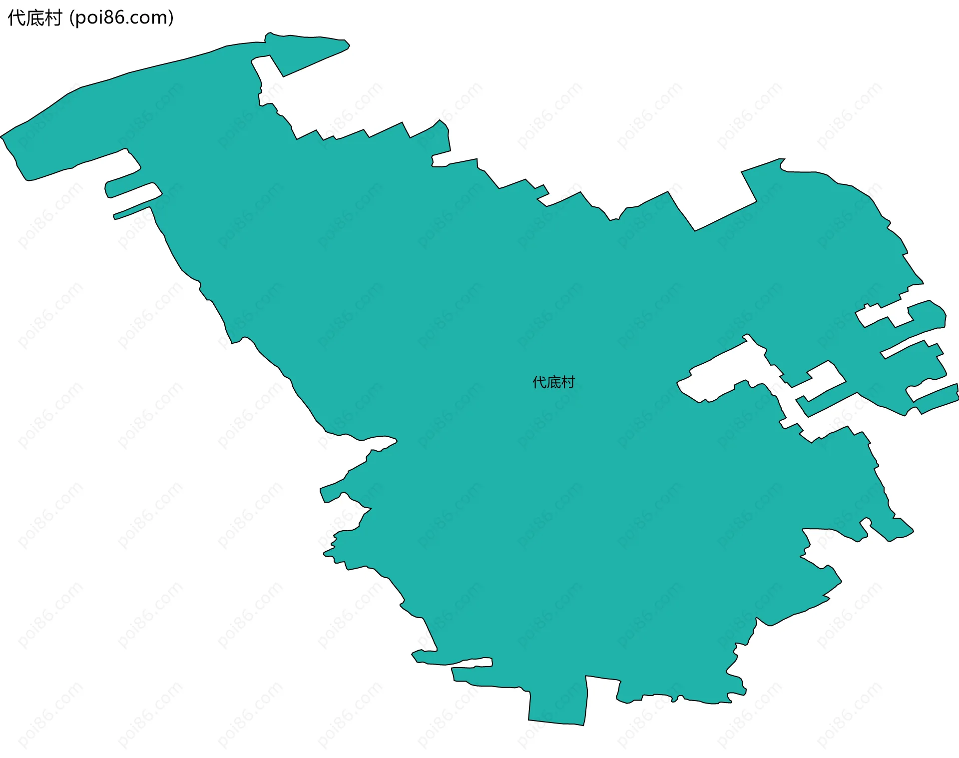 代底村边界地图