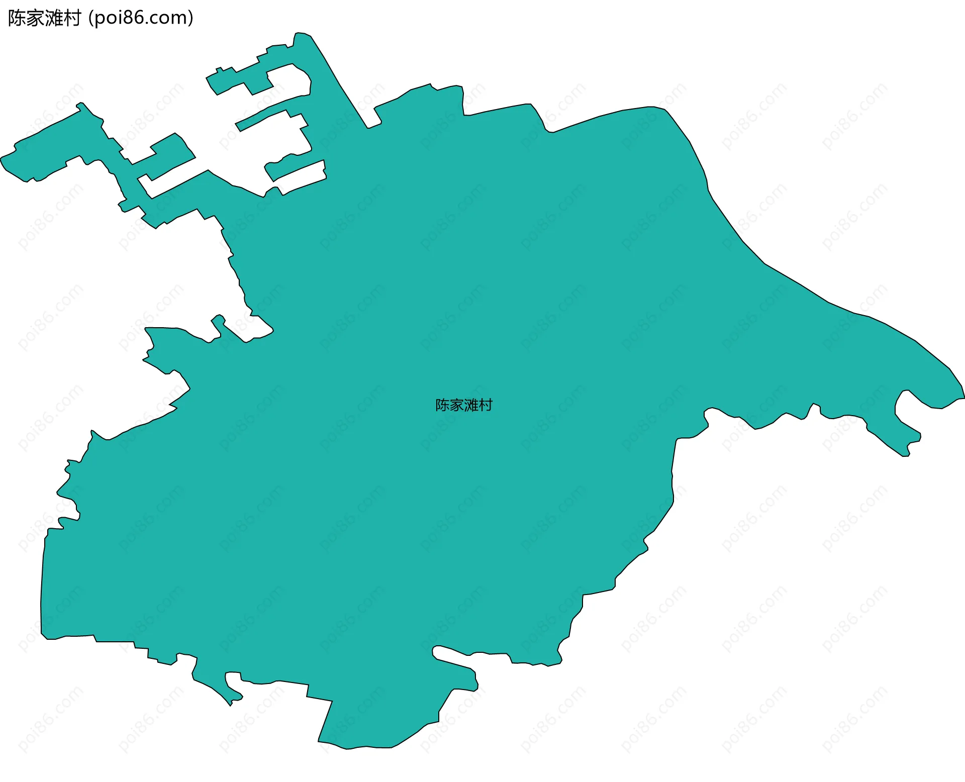 陈家滩村边界地图