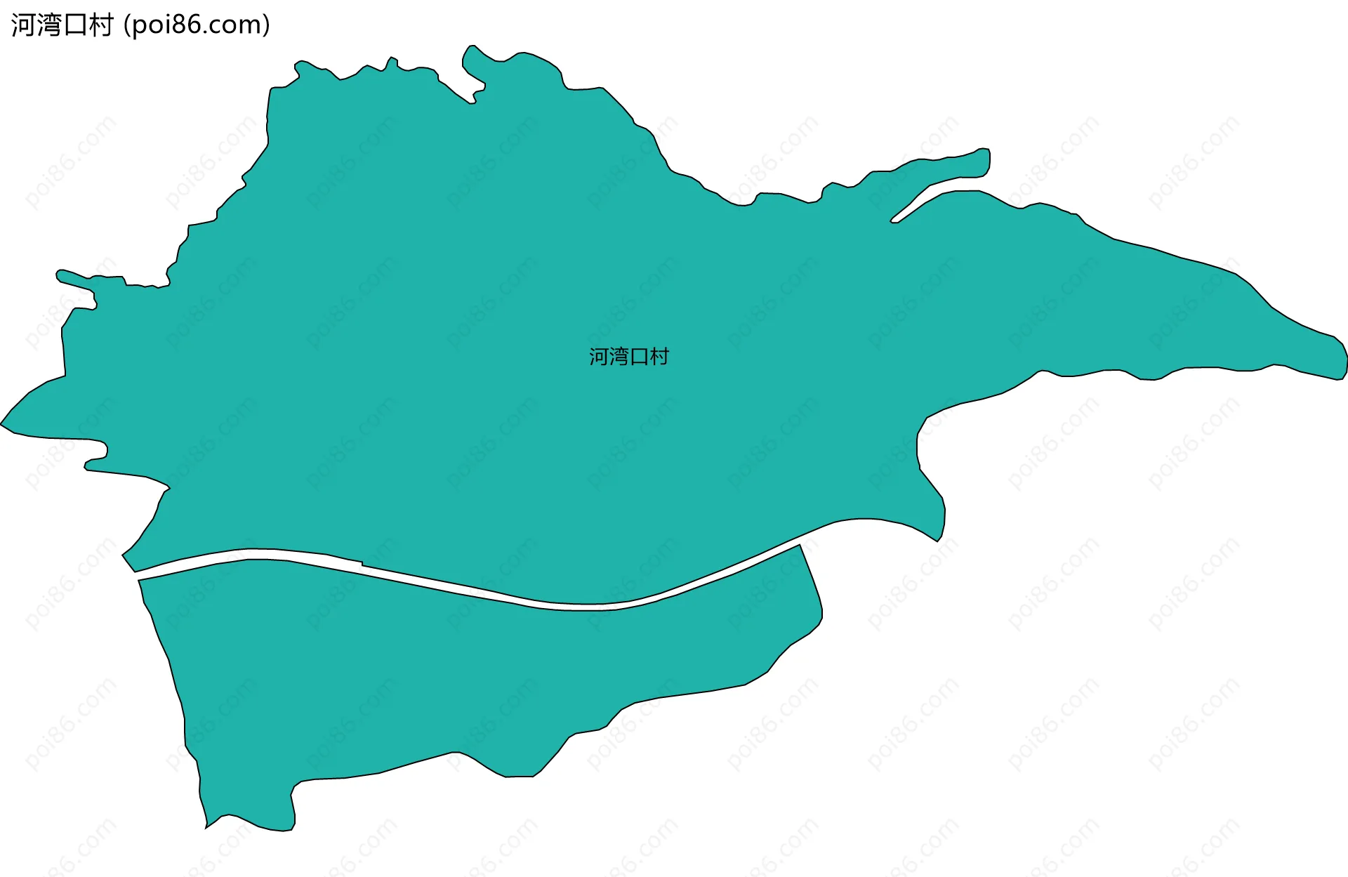 河湾口村边界地图