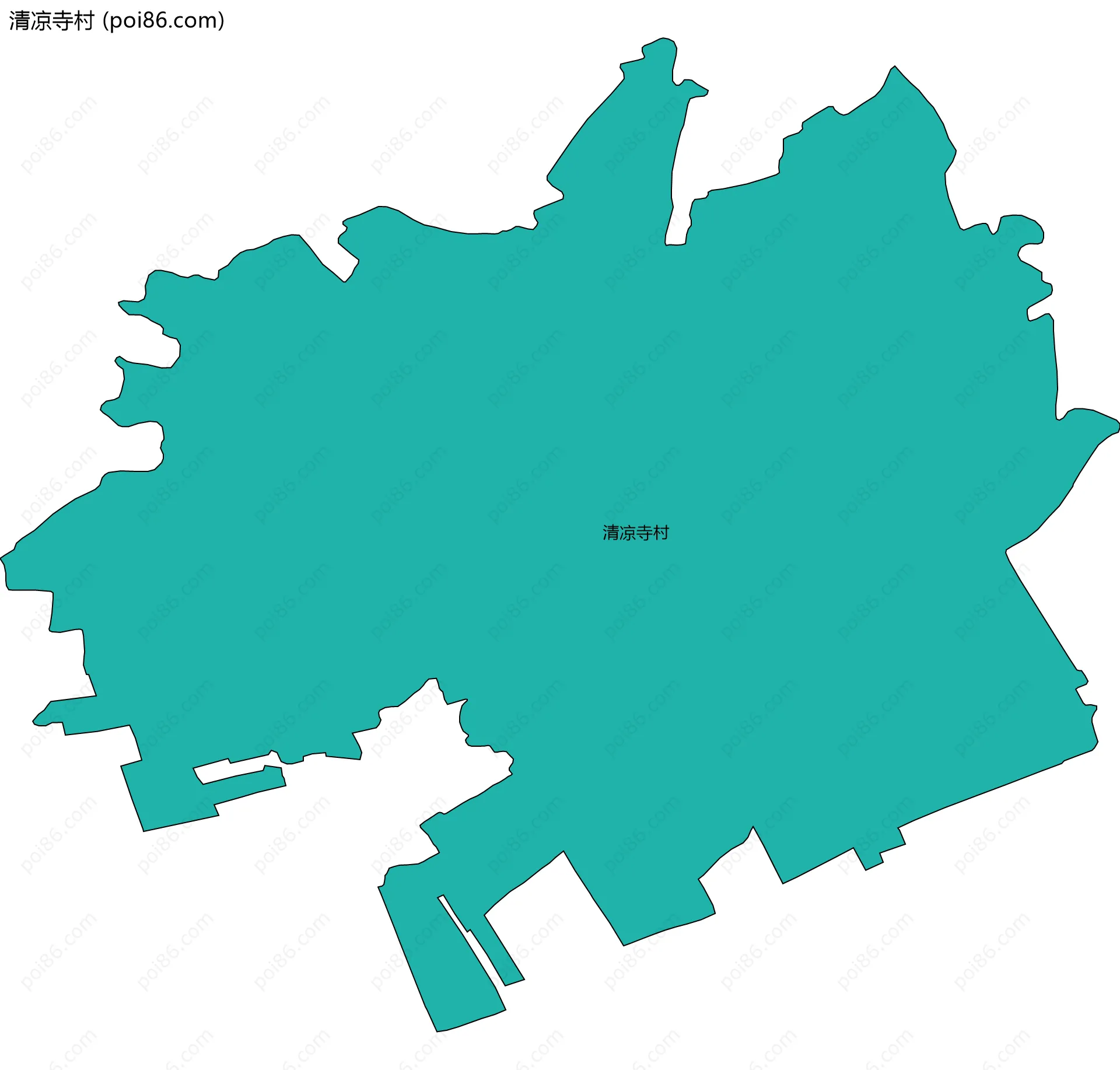 清凉寺村边界地图