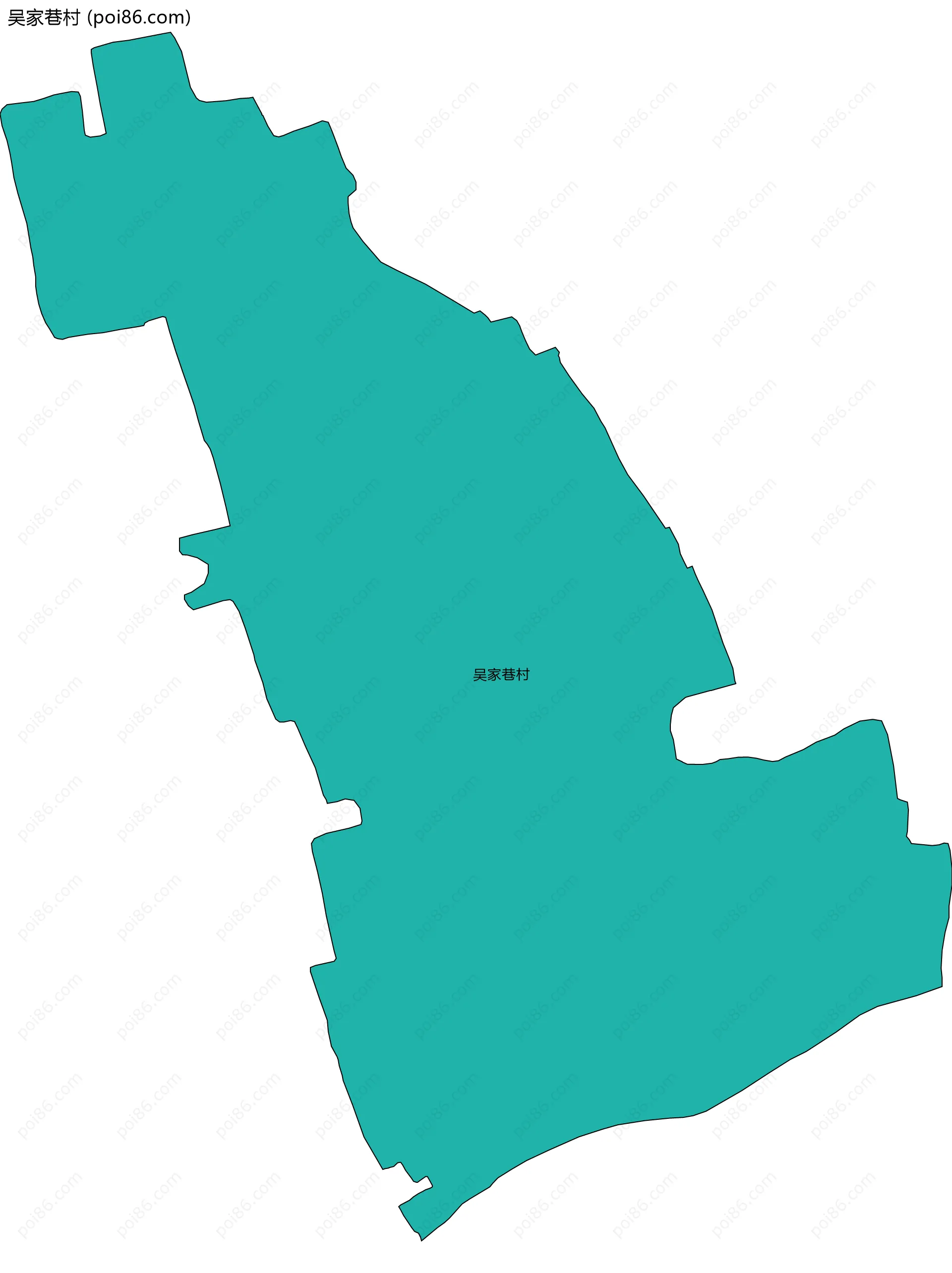 吴家巷村边界地图