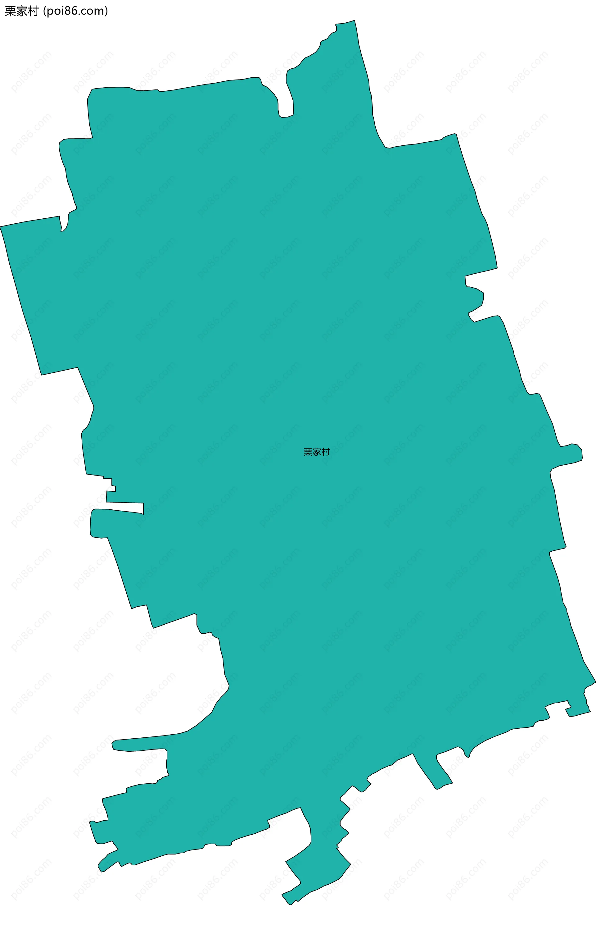 栗家村边界地图