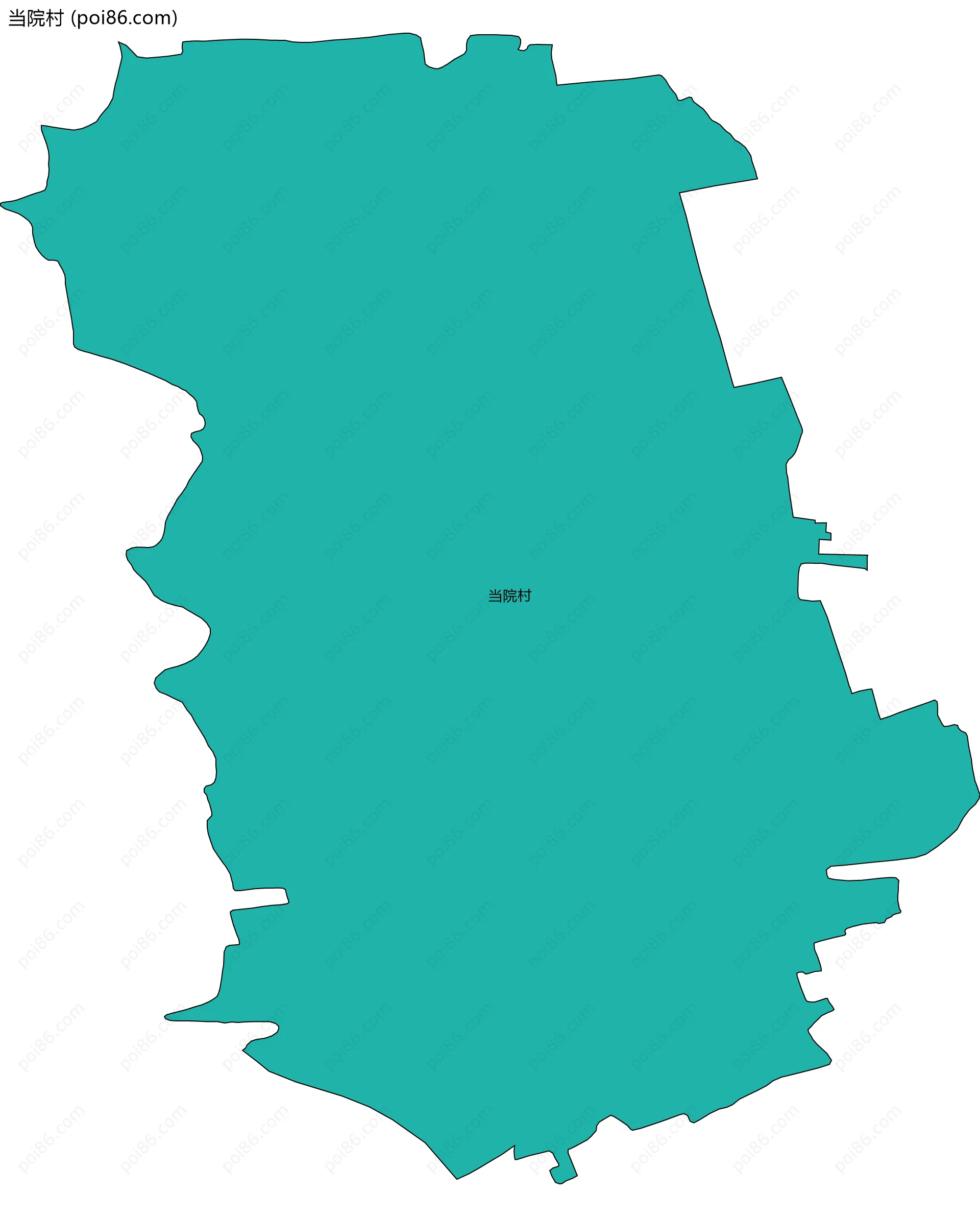 当院村边界地图