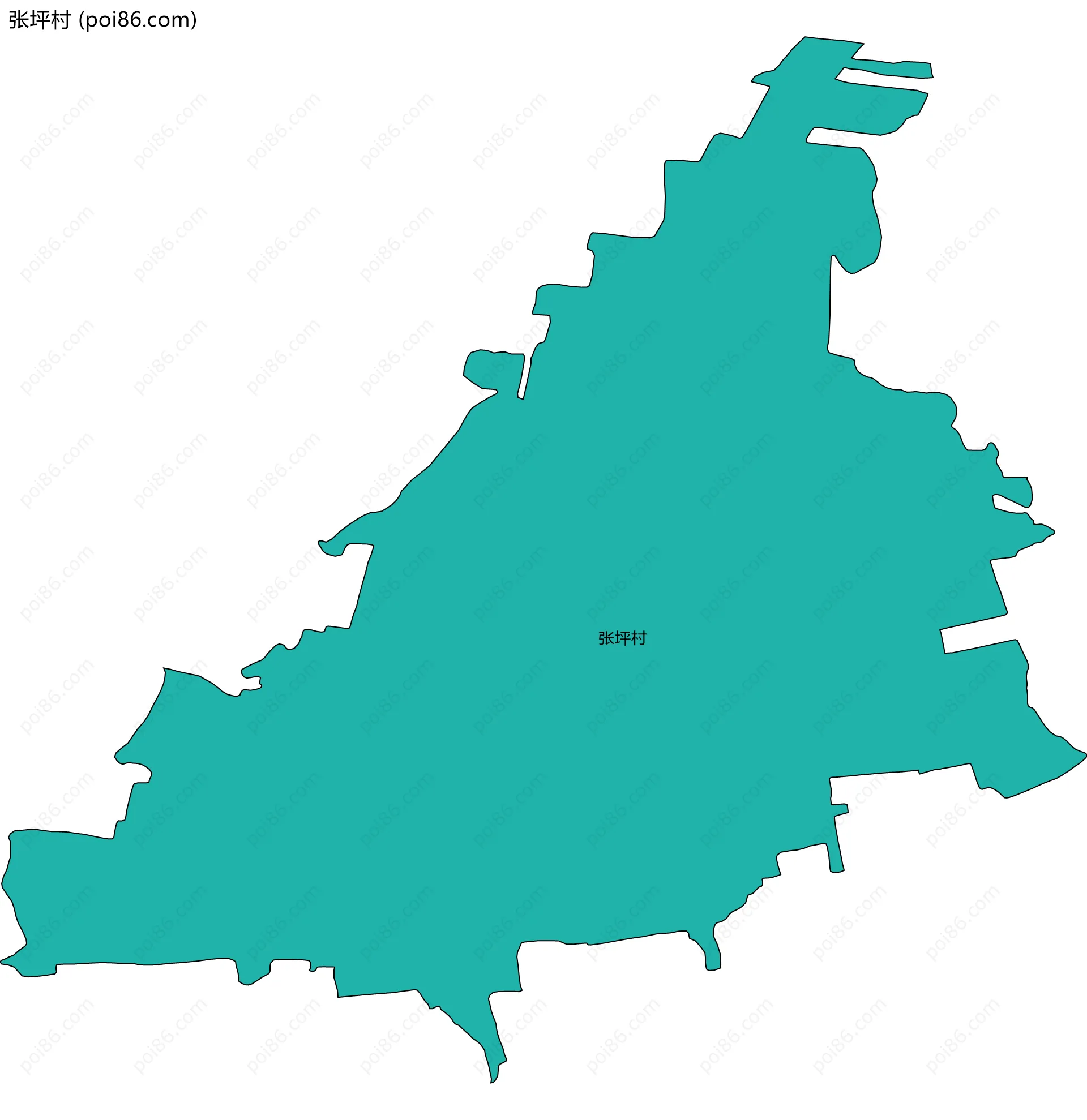 张坪村边界地图