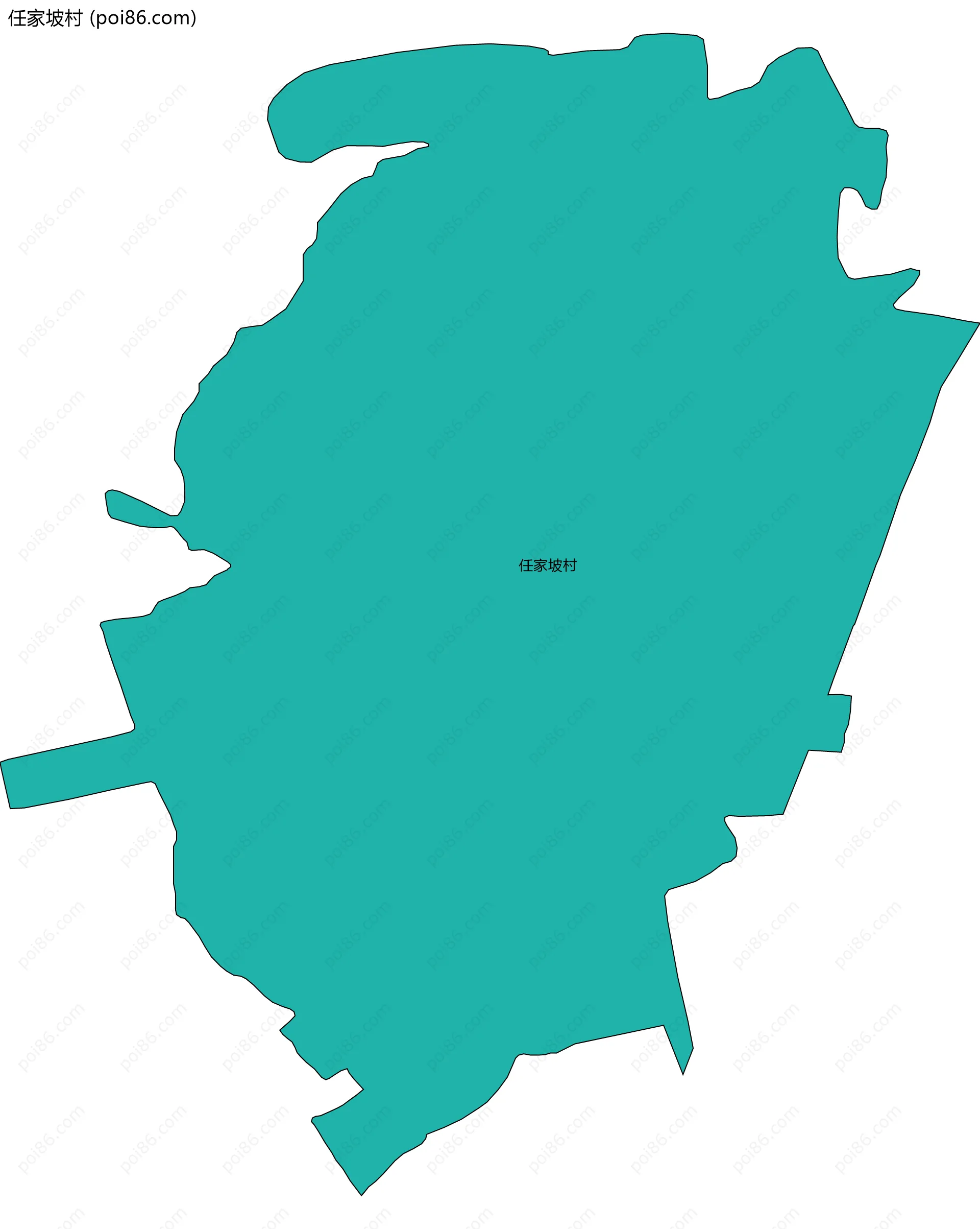 任家坡村边界地图