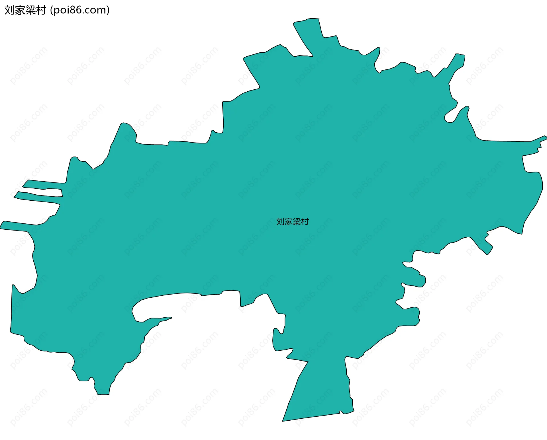 刘家梁村边界地图