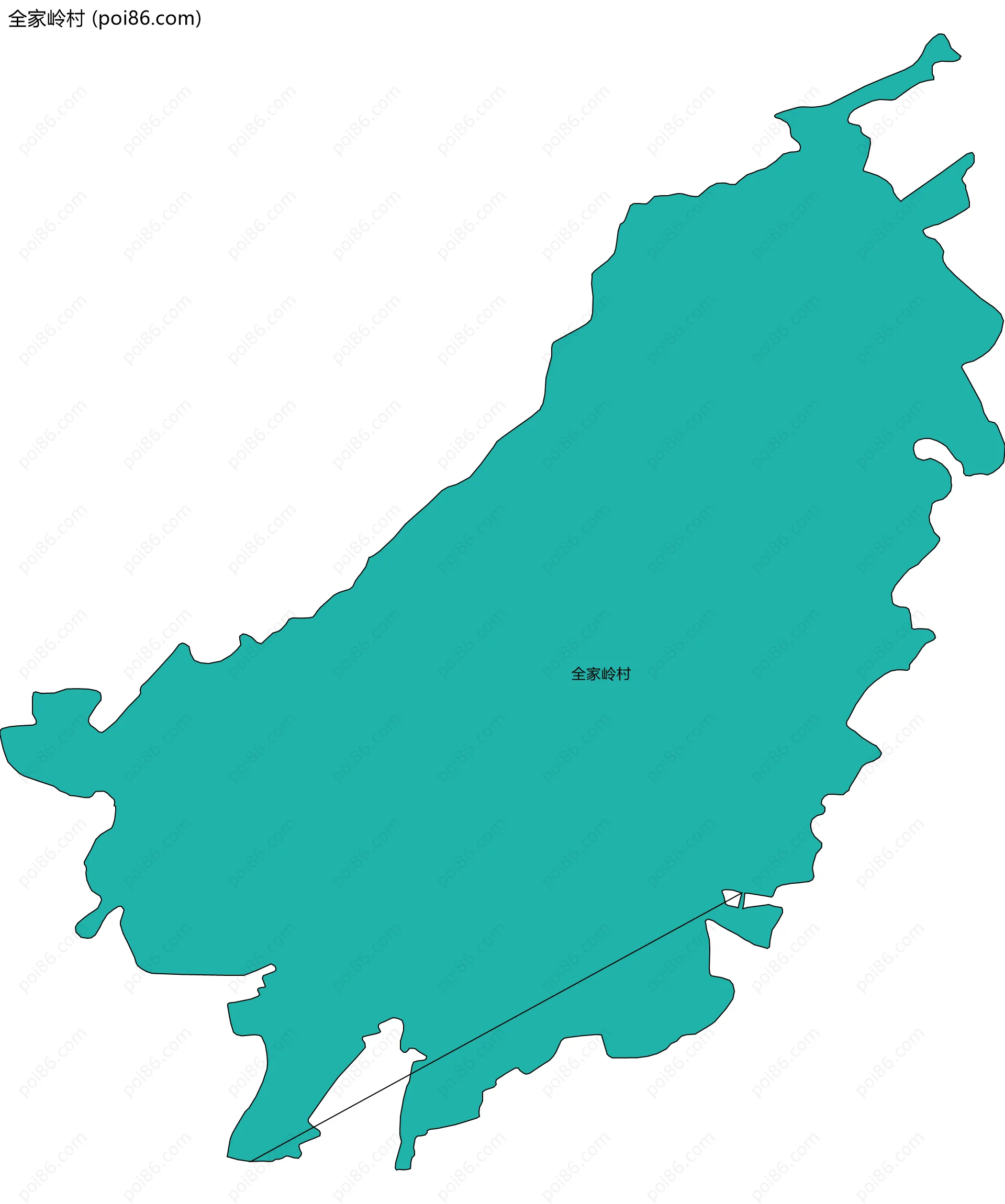 全家岭村边界地图