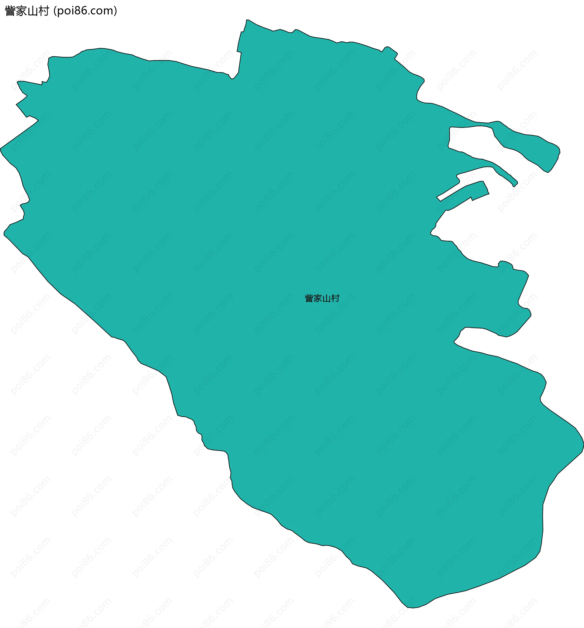 訾家山村边界地图