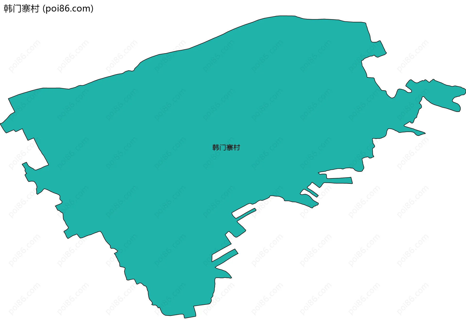 韩门寨村边界地图