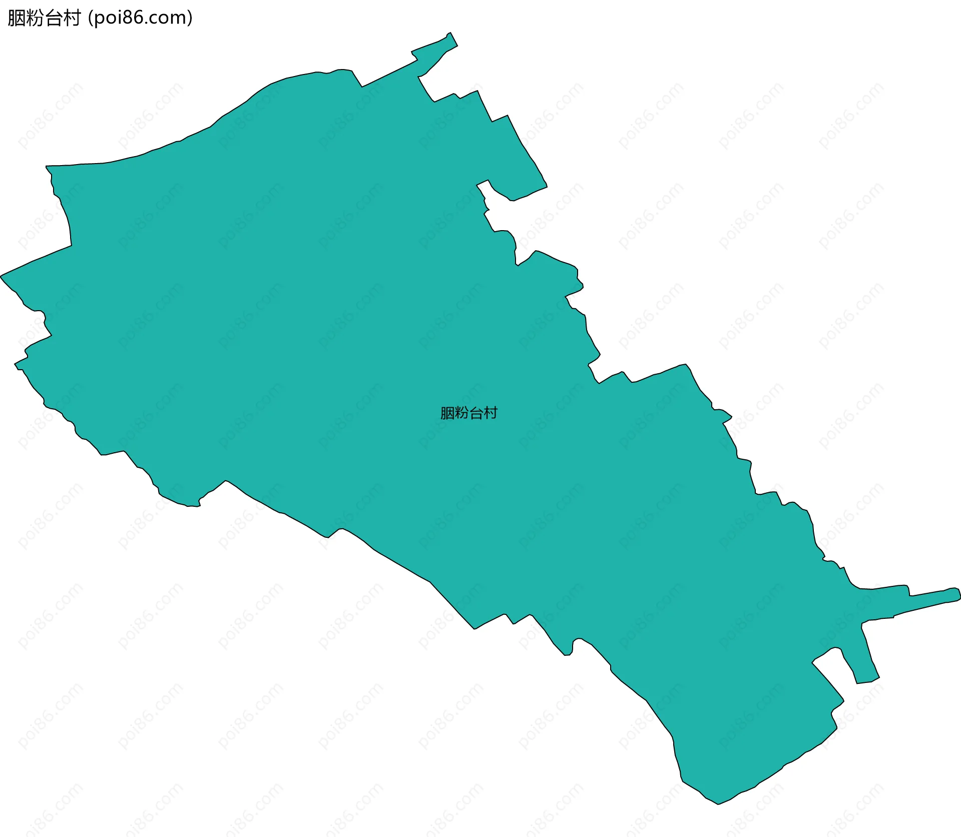 胭粉台村边界地图