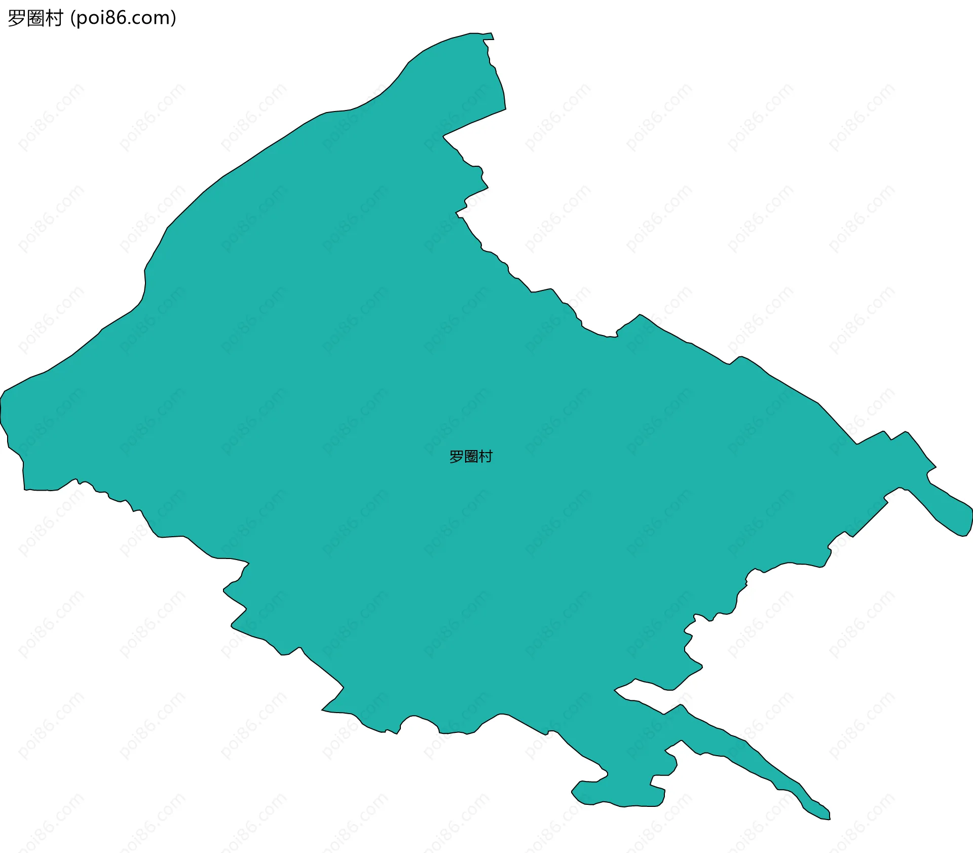 罗圈村边界地图