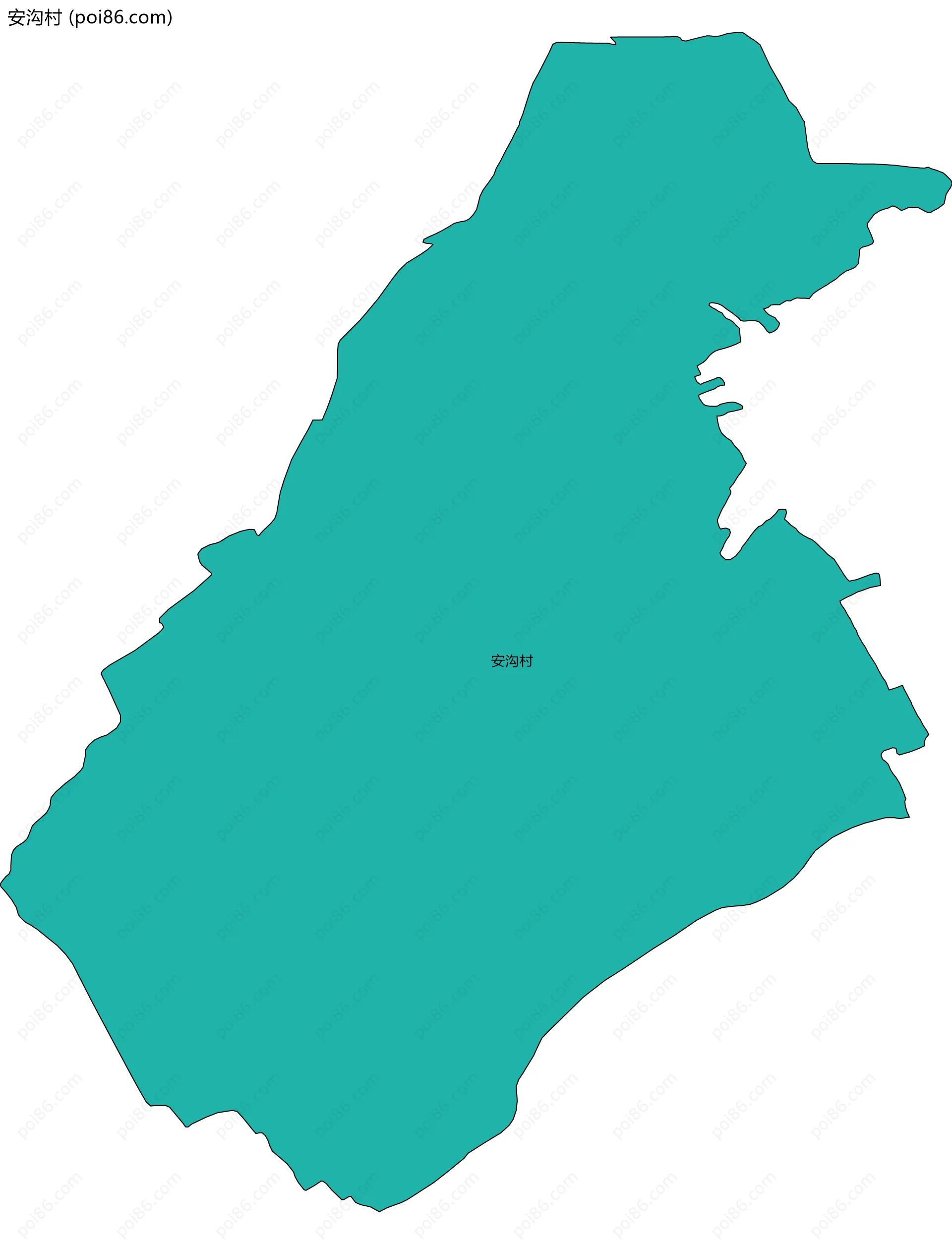 安沟村边界地图