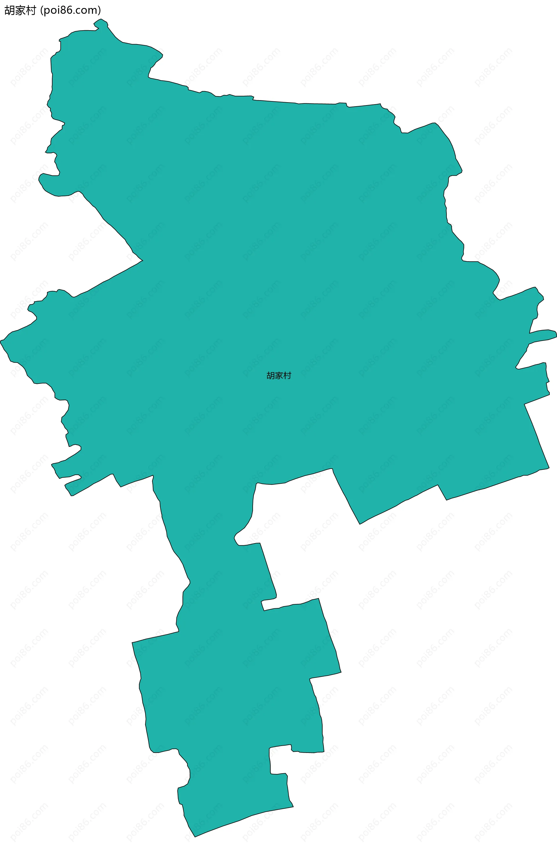 胡家村边界地图
