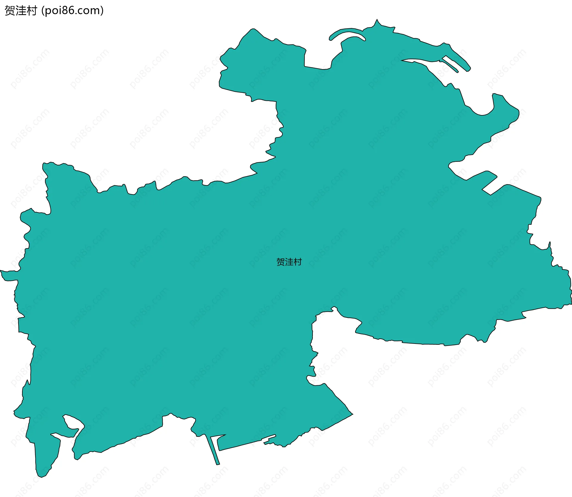 贺洼村边界地图