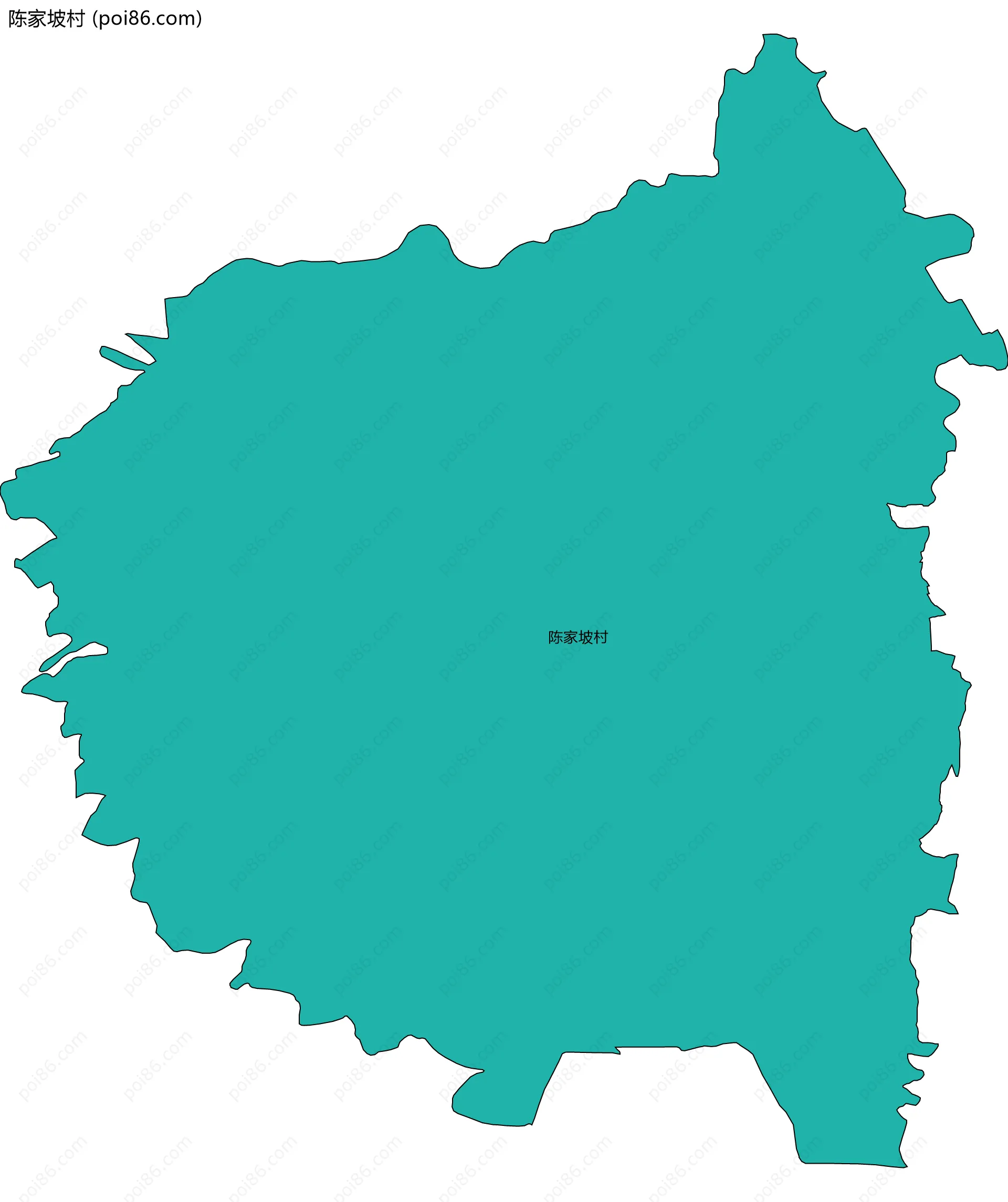 陈家坡村边界地图