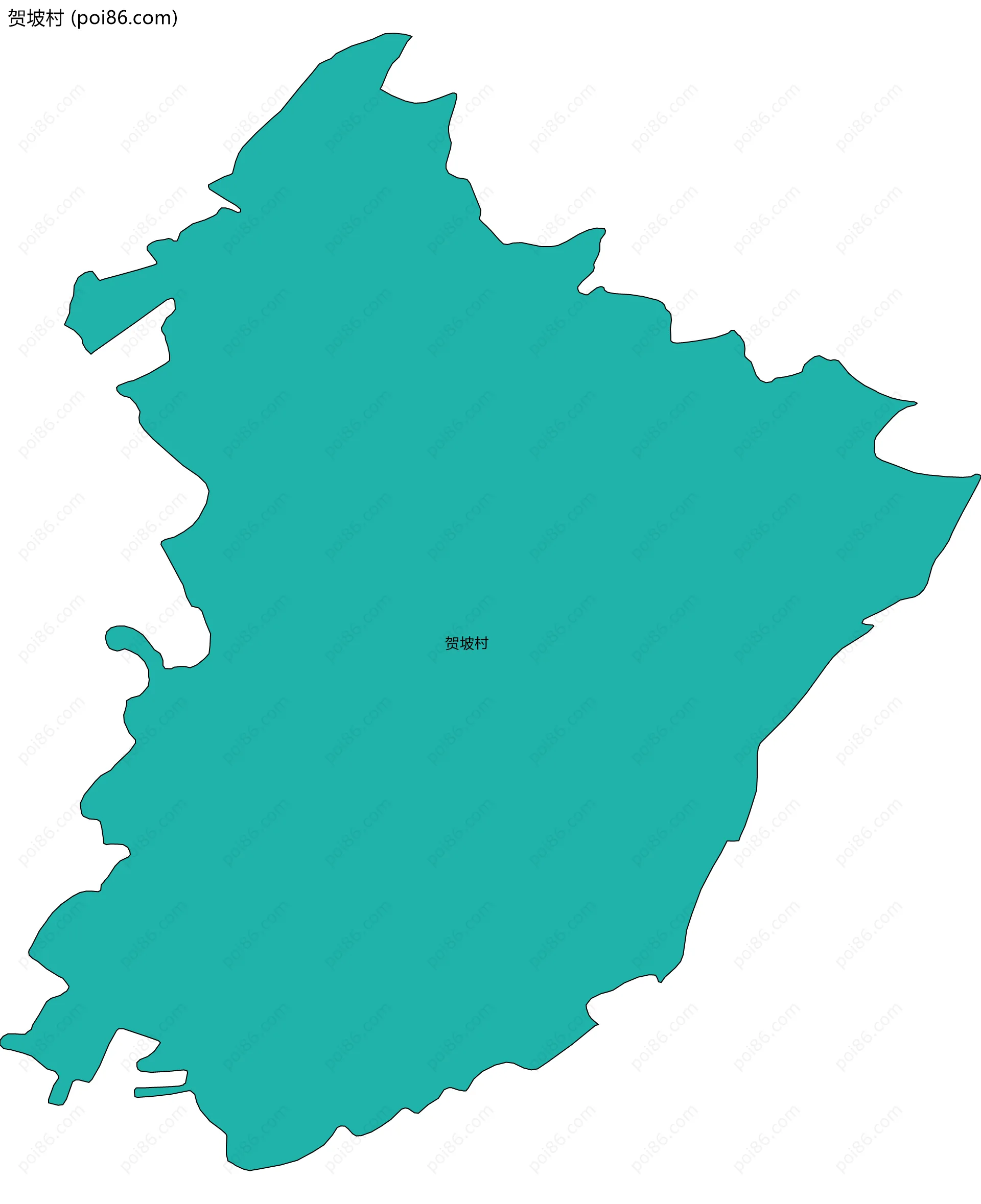 贺坡村边界地图