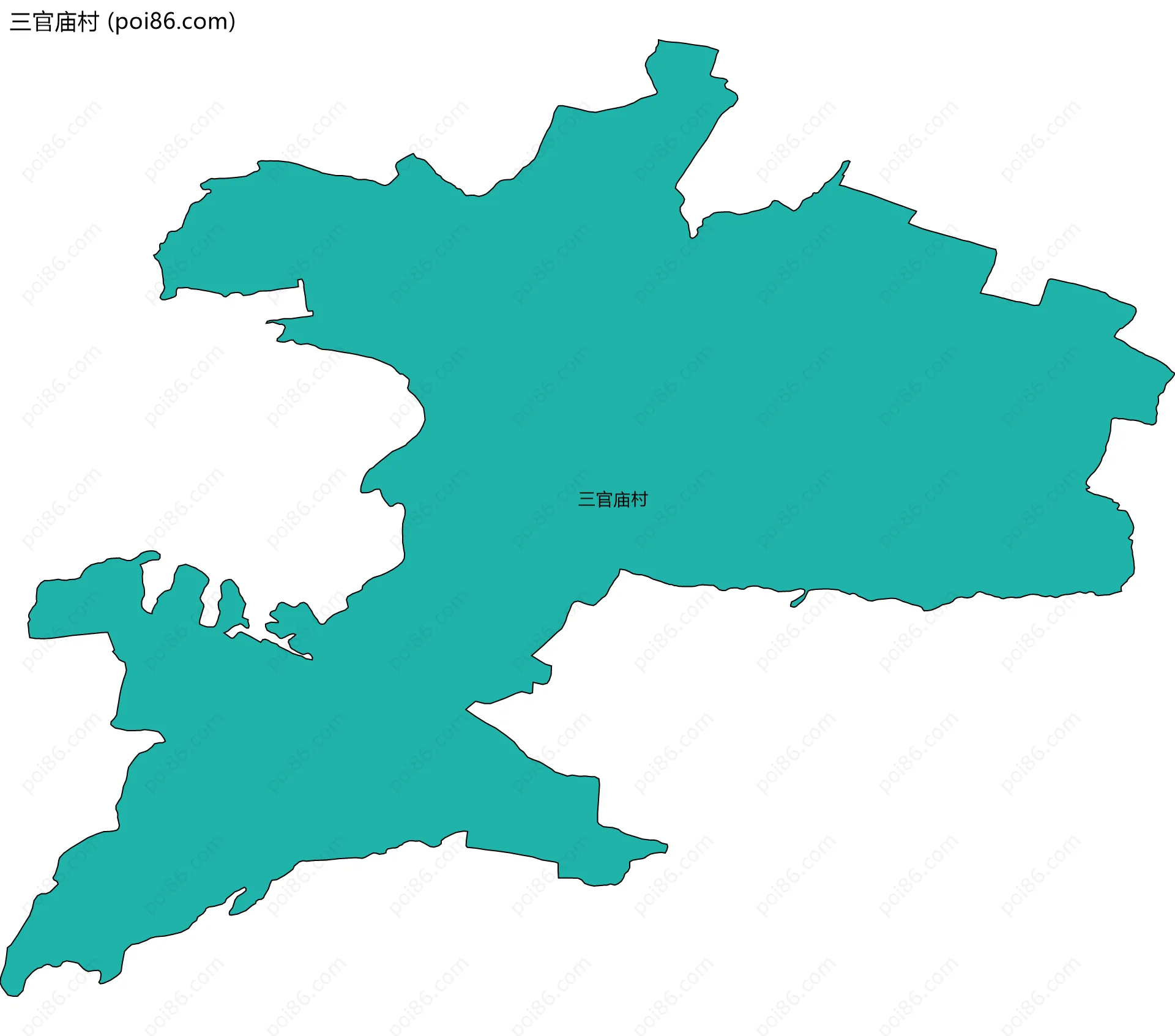 三官庙村边界地图