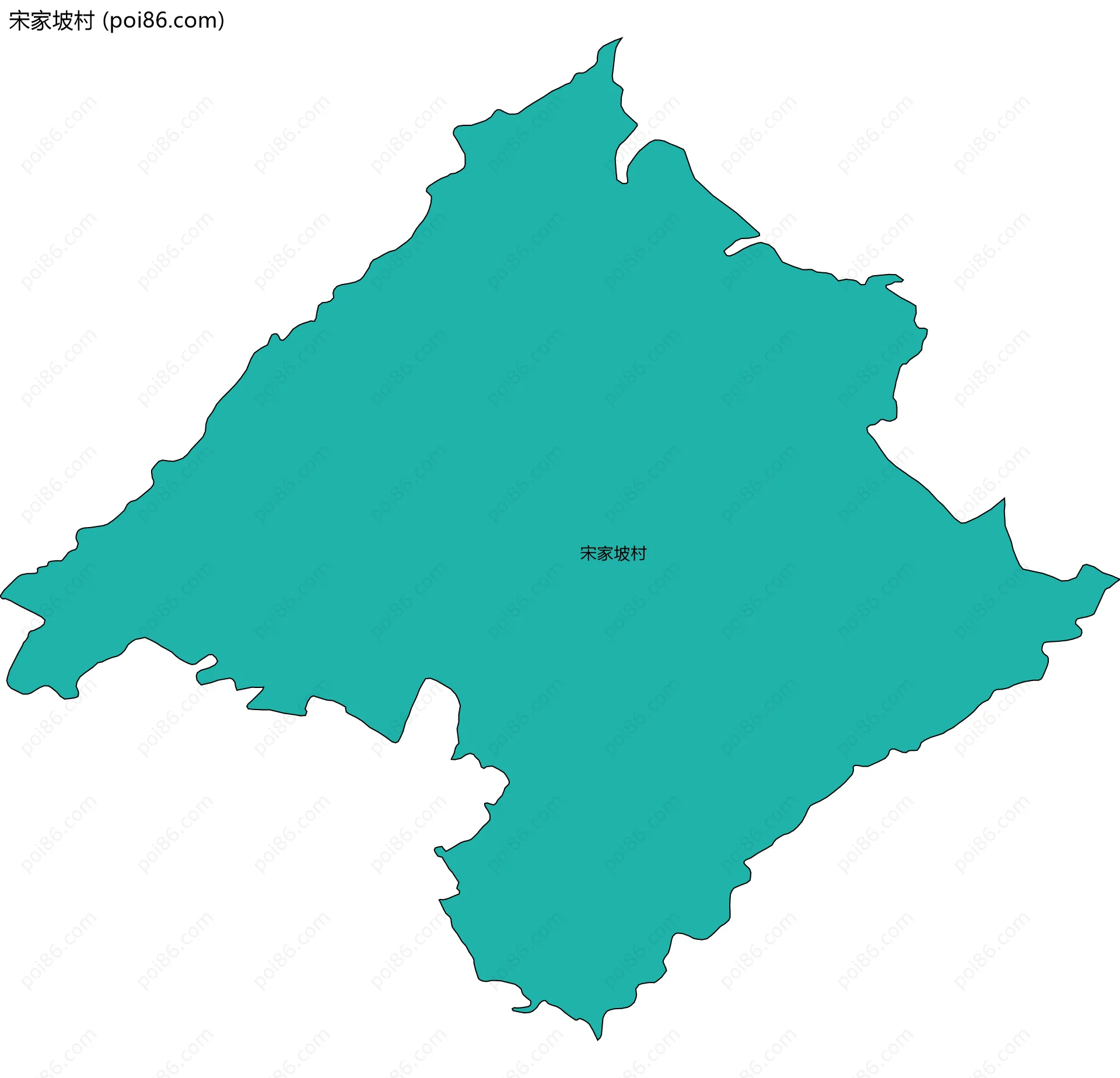 宋家坡村边界地图