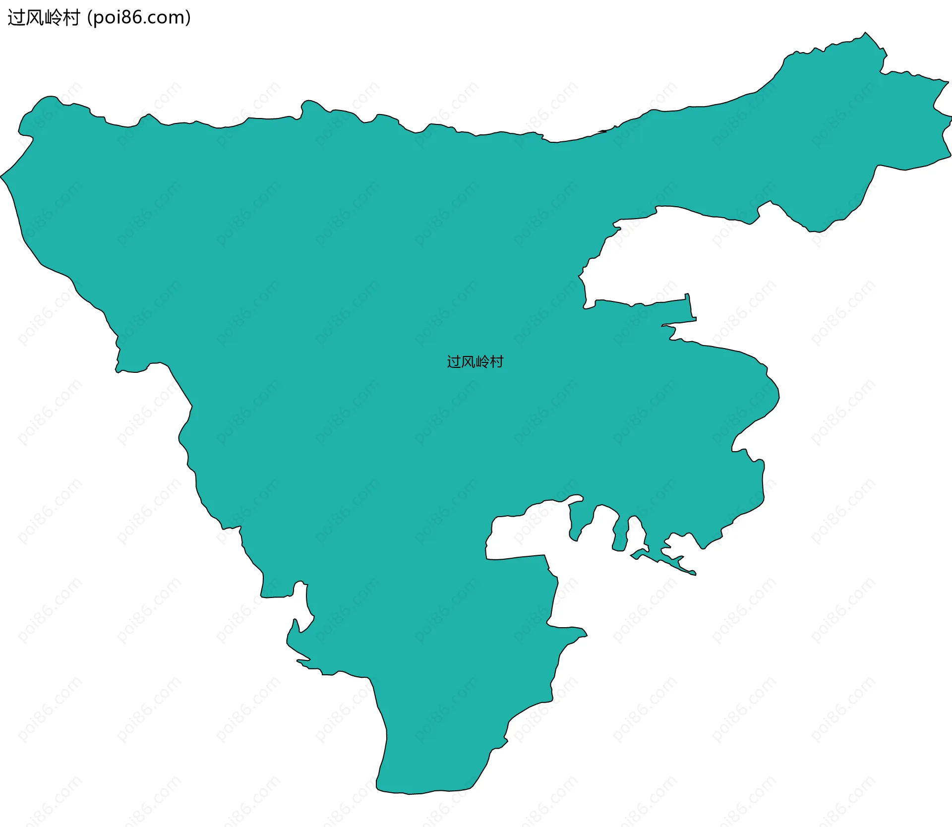 过风岭村边界地图