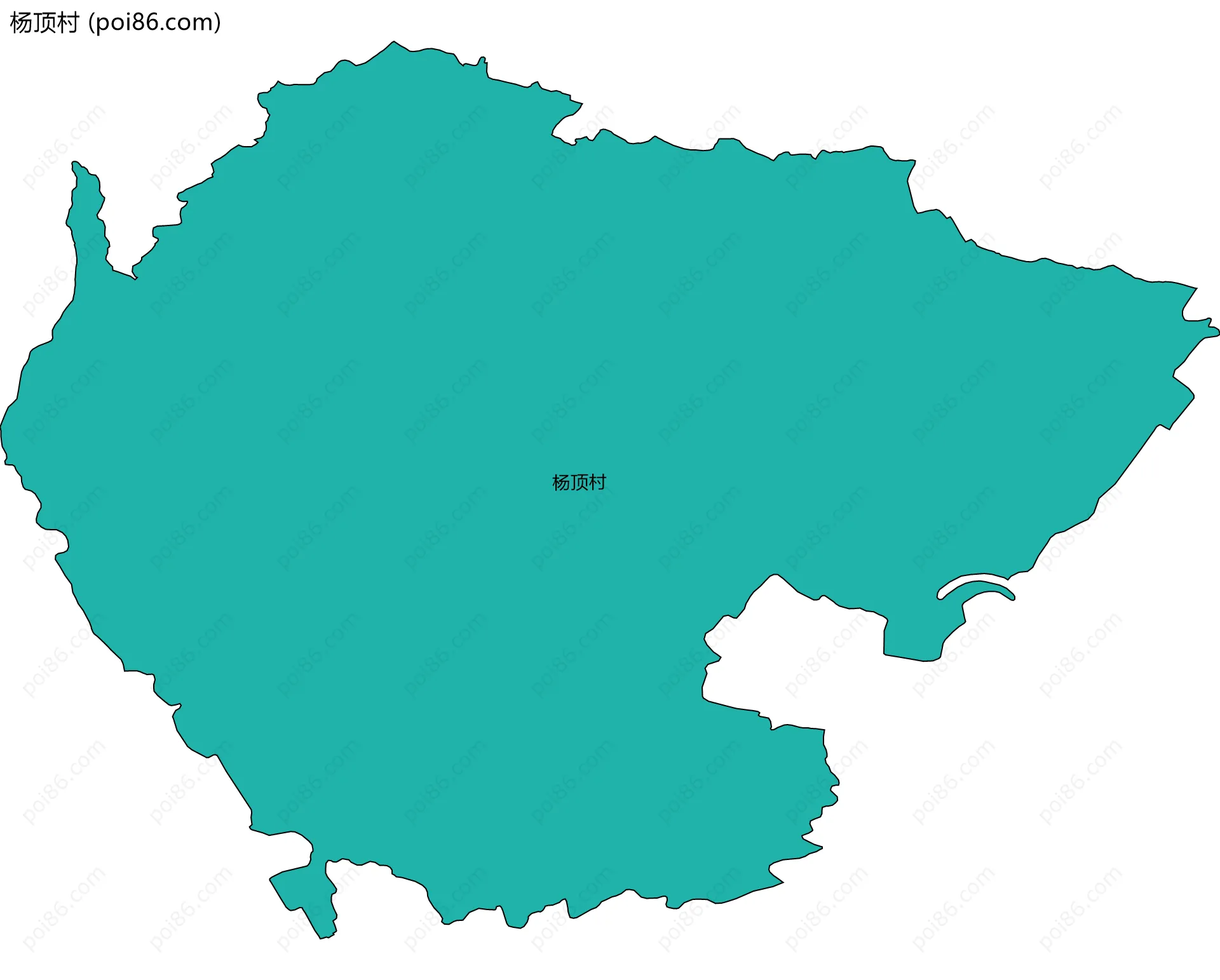 杨顶村边界地图