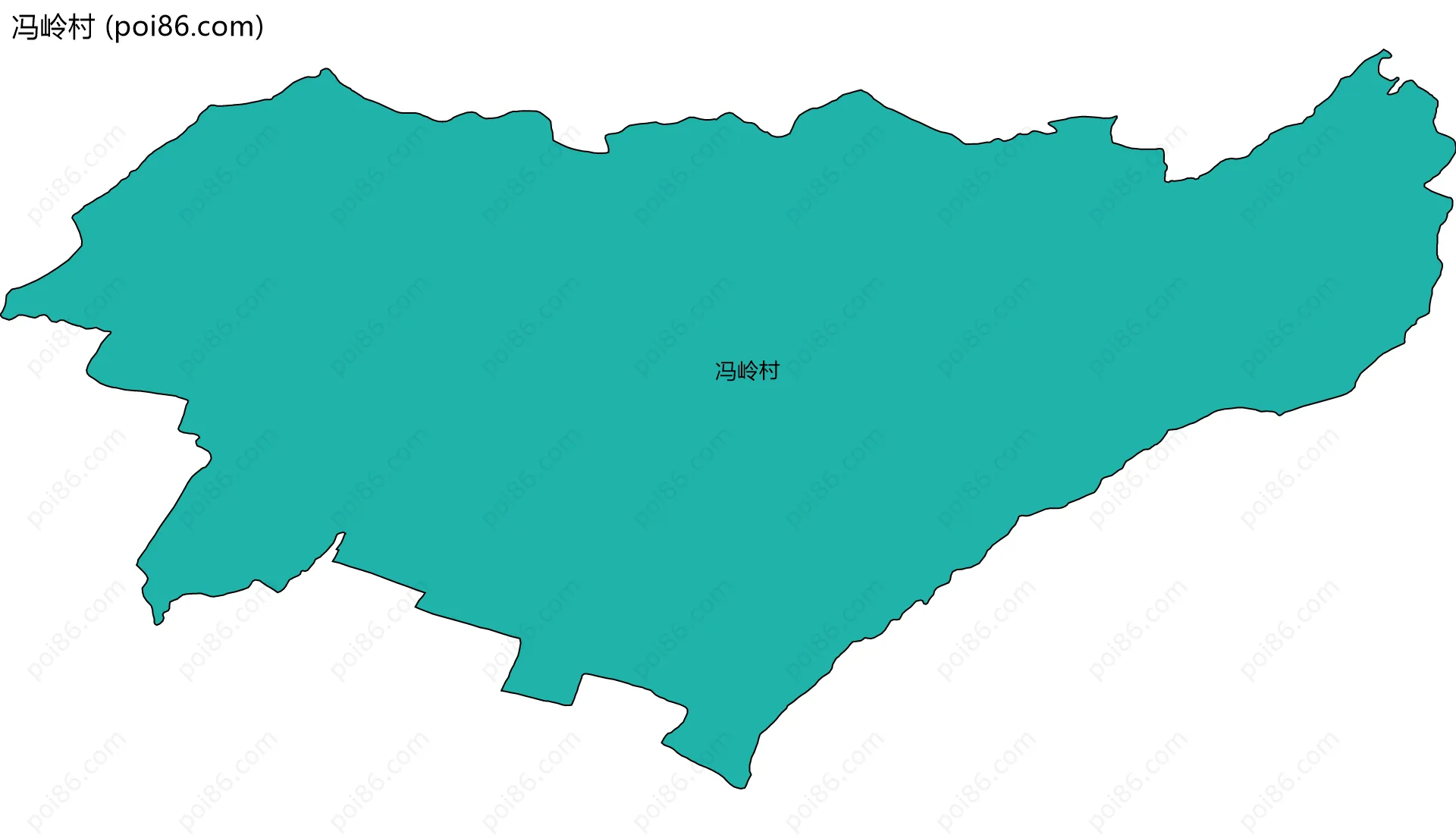 冯岭村边界地图