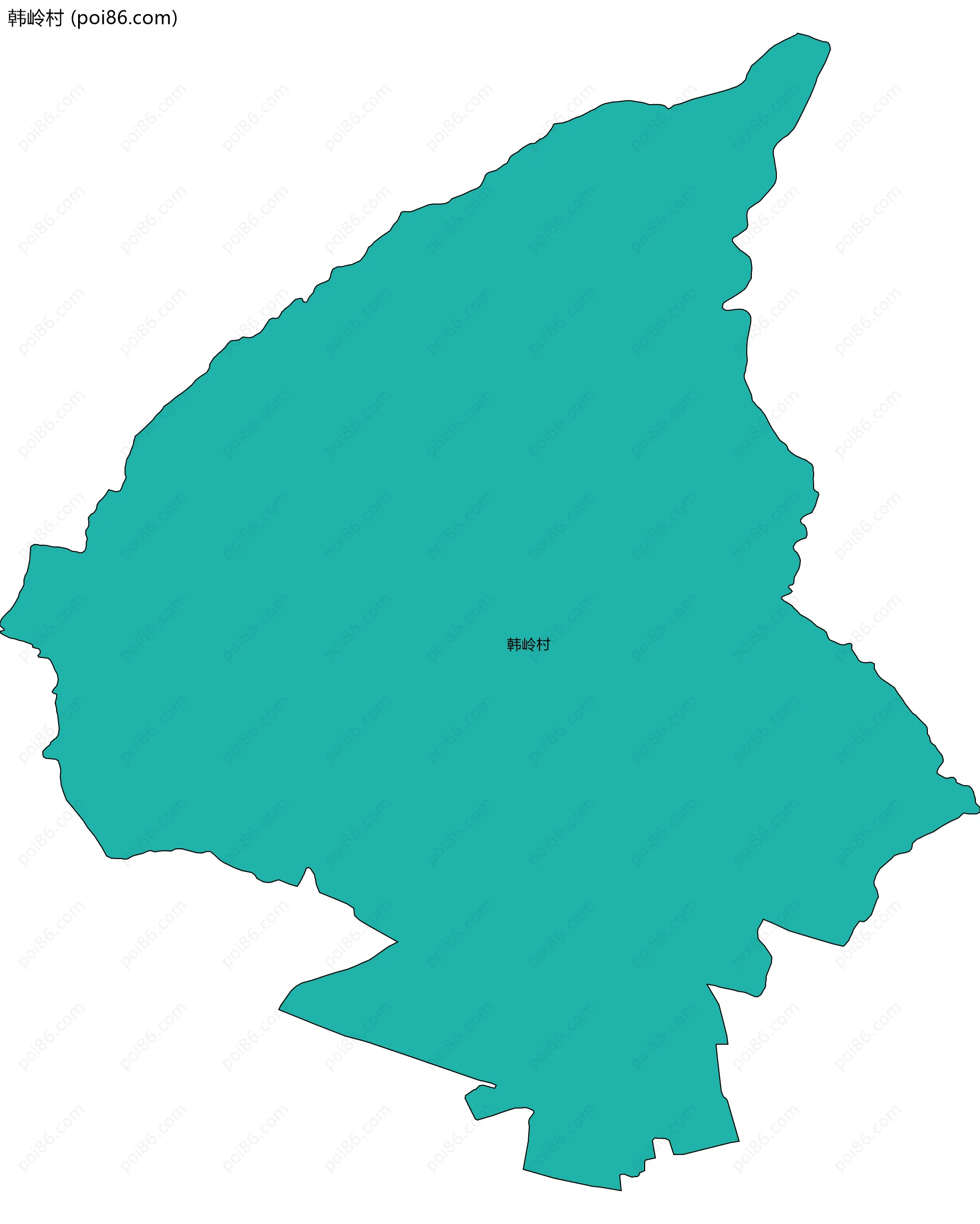 韩岭村边界地图