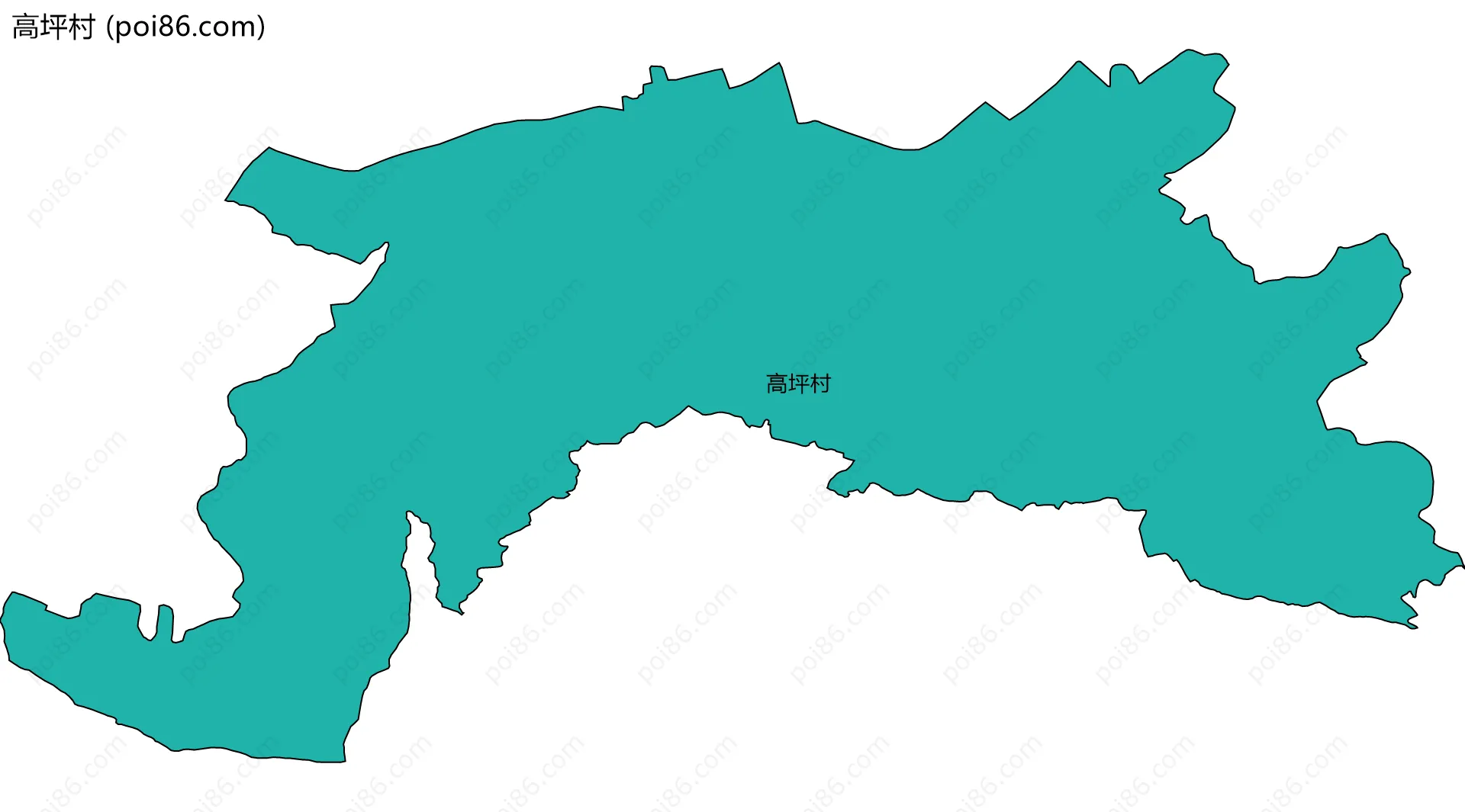 高坪村边界地图