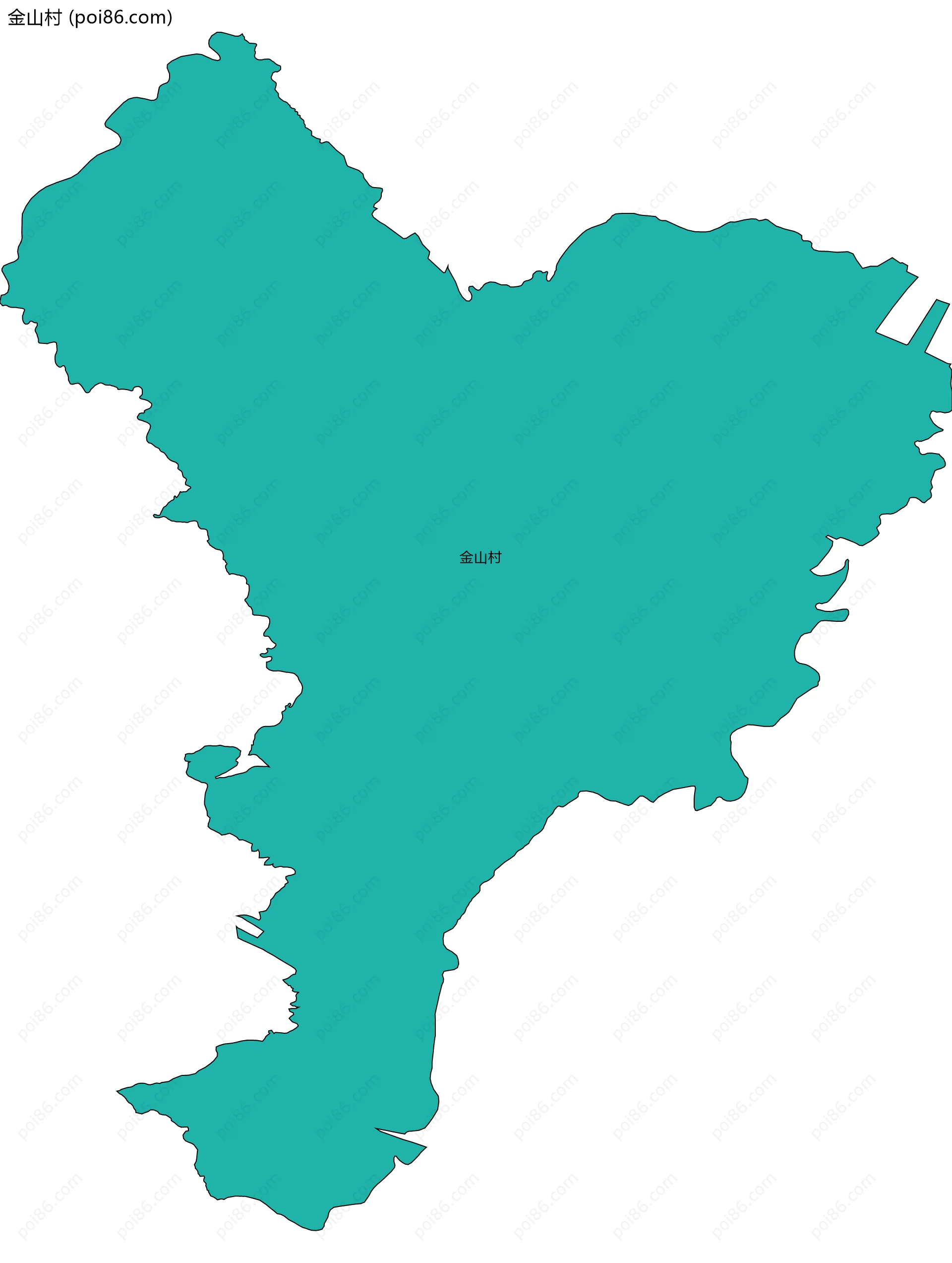 金山村边界地图