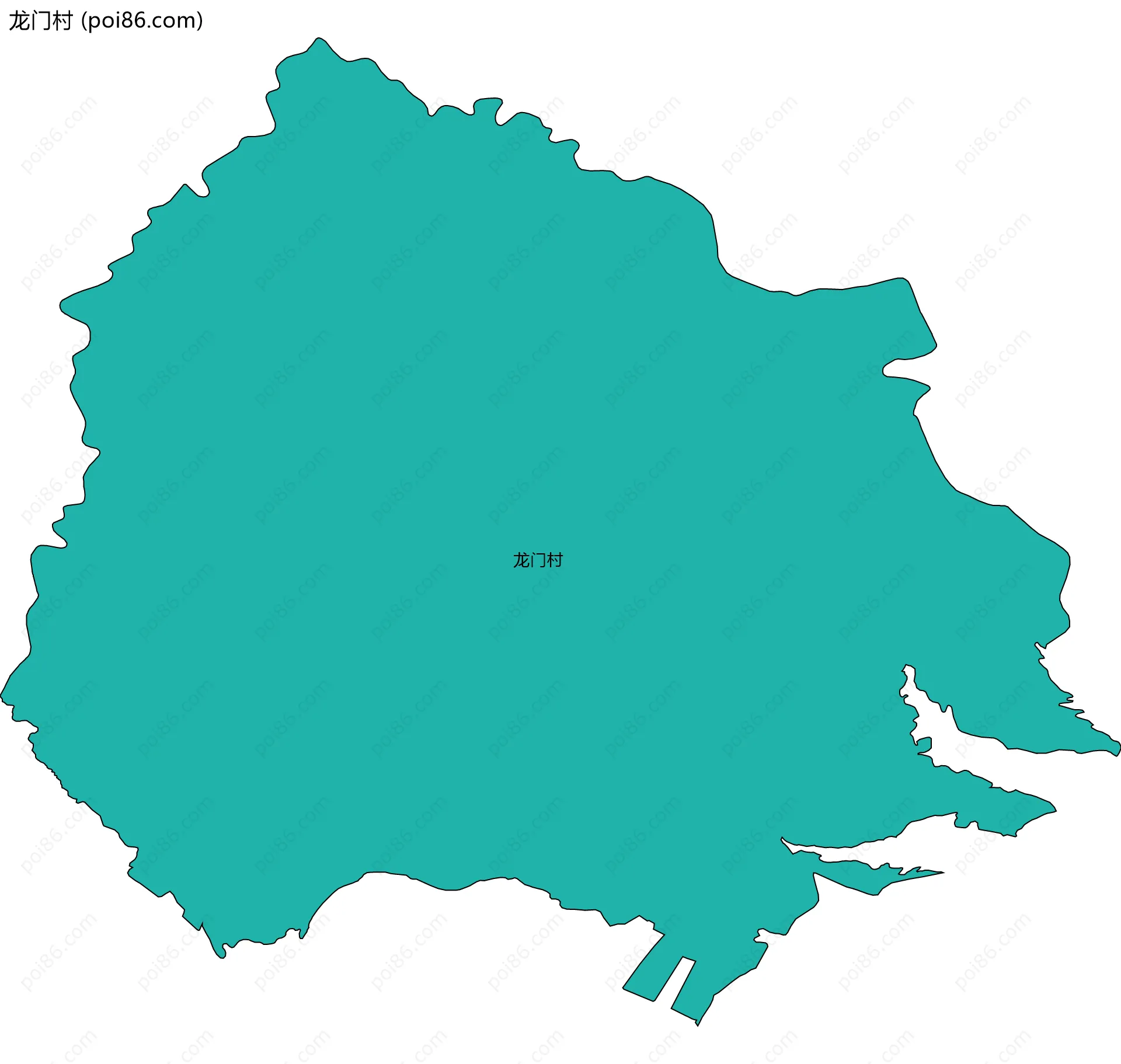 龙门村边界地图
