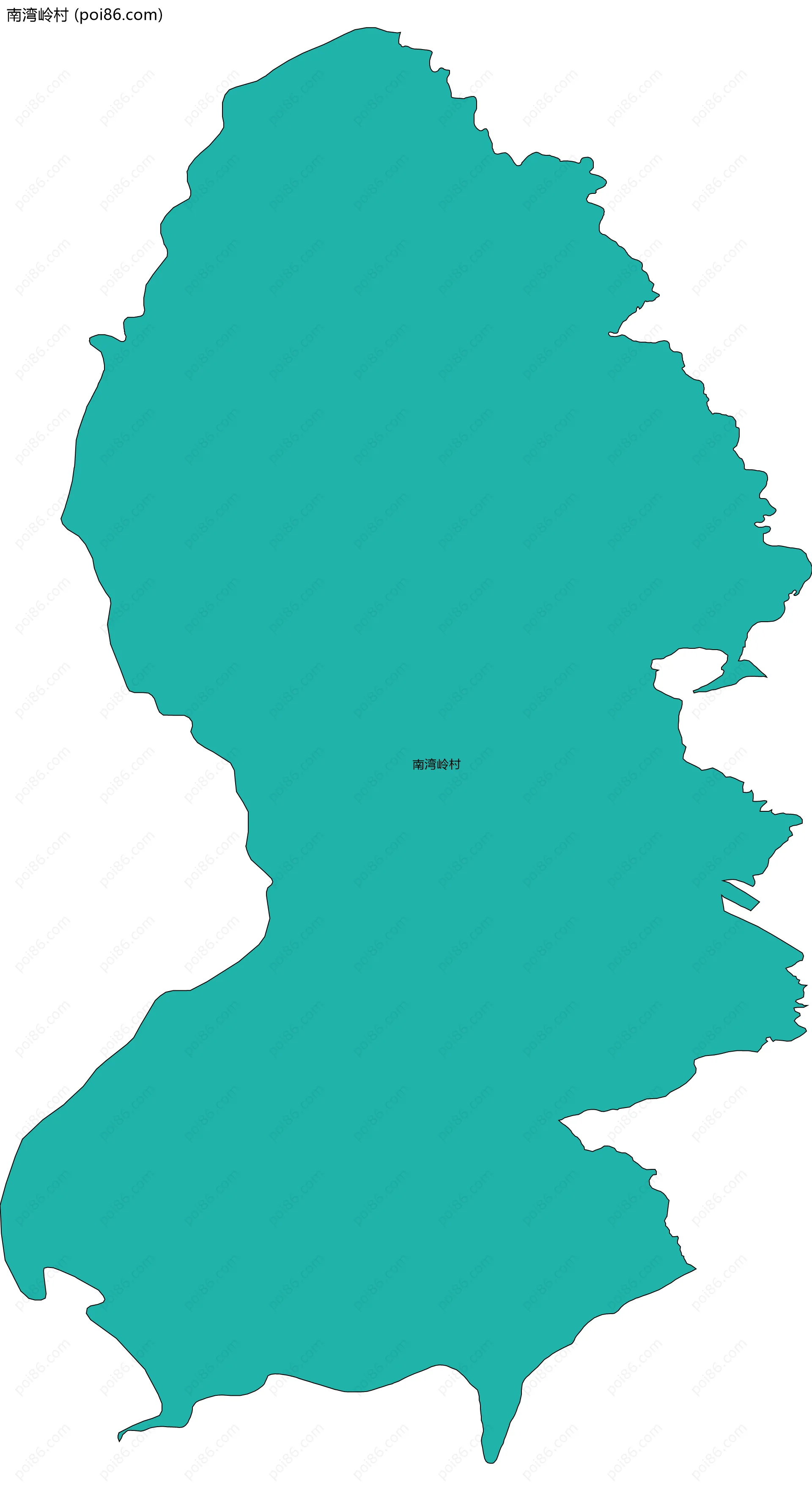 南湾岭村边界地图