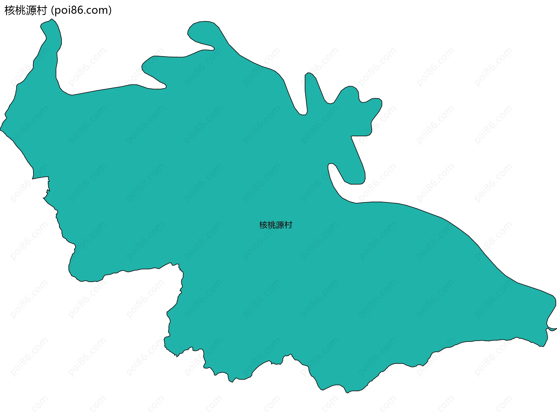 核桃源村边界地图