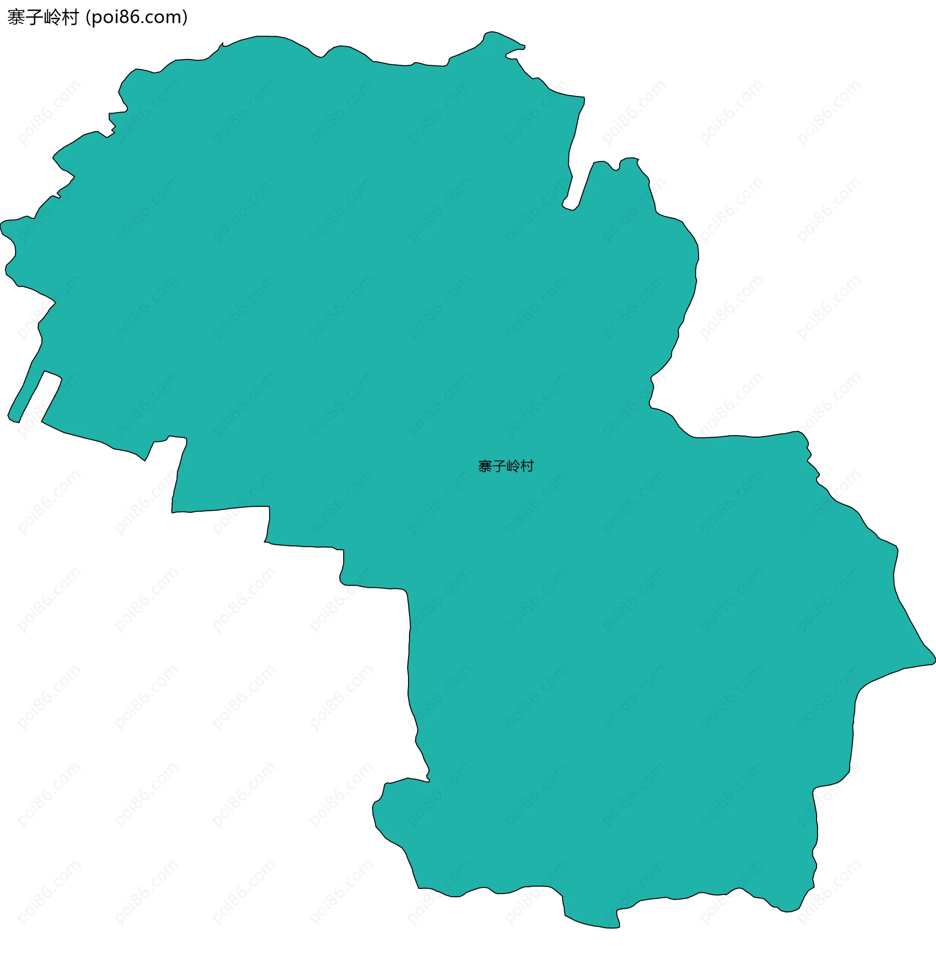 寨子岭村边界地图