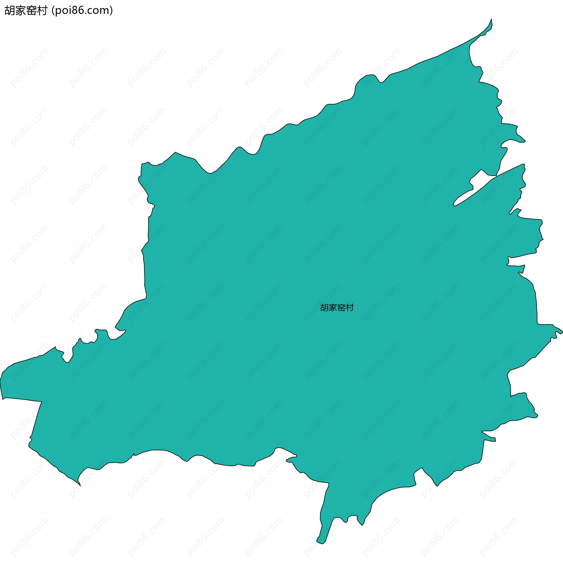 胡家窑村边界地图