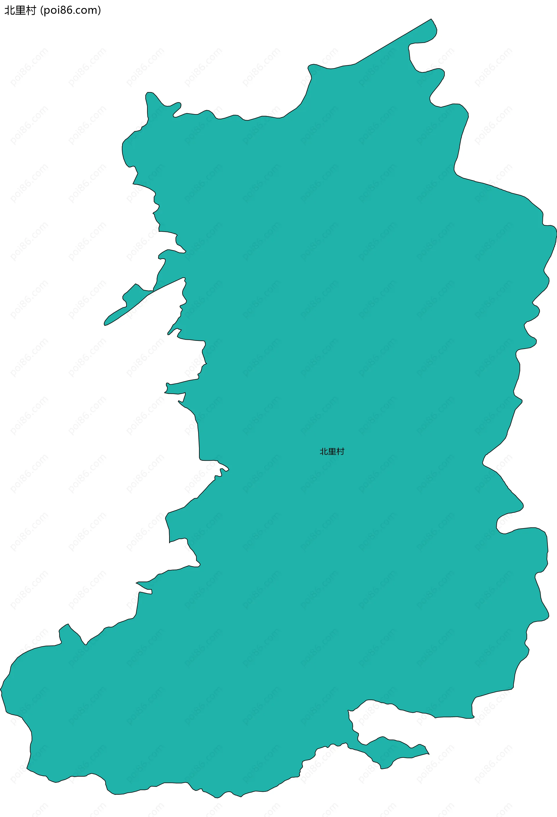 北里村边界地图