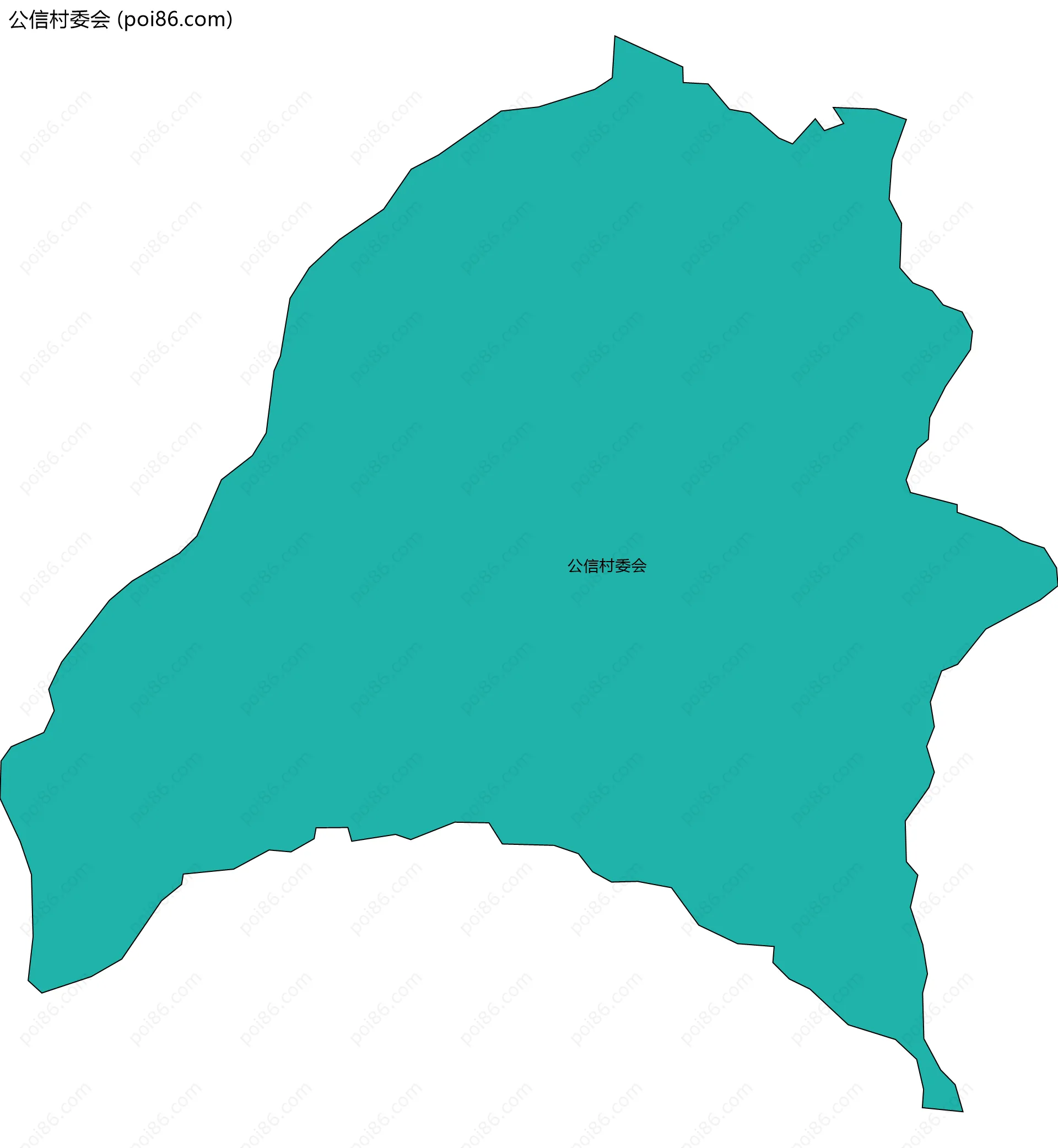 公信村委会边界地图