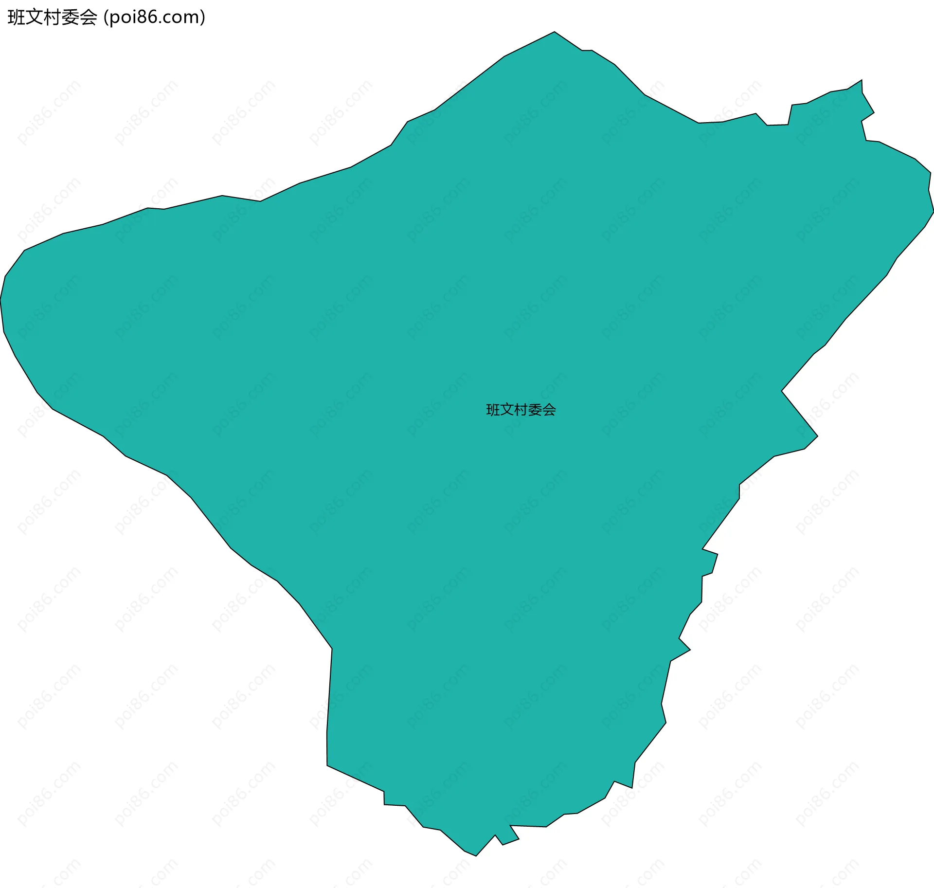班文村委会边界地图