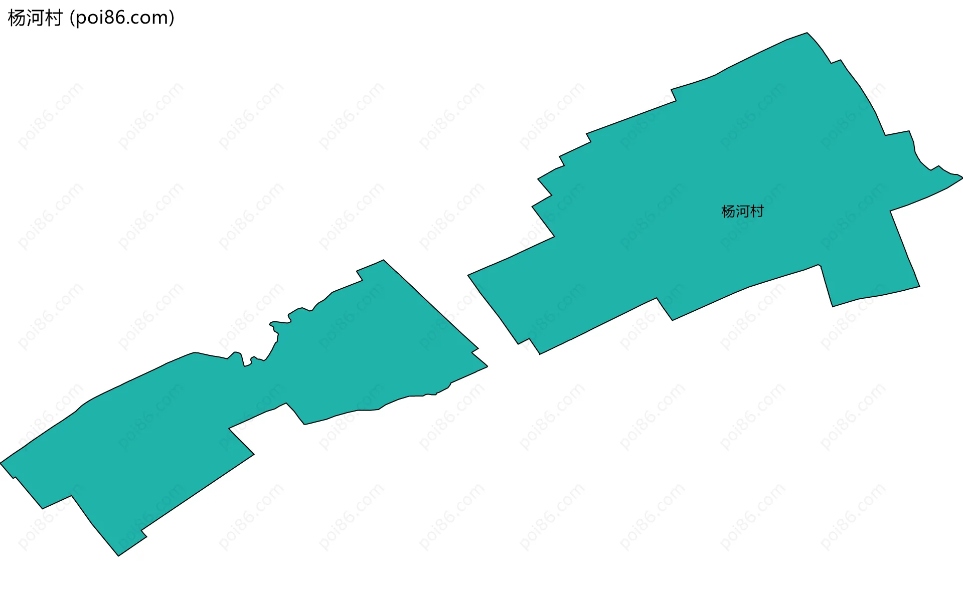 杨河村边界地图