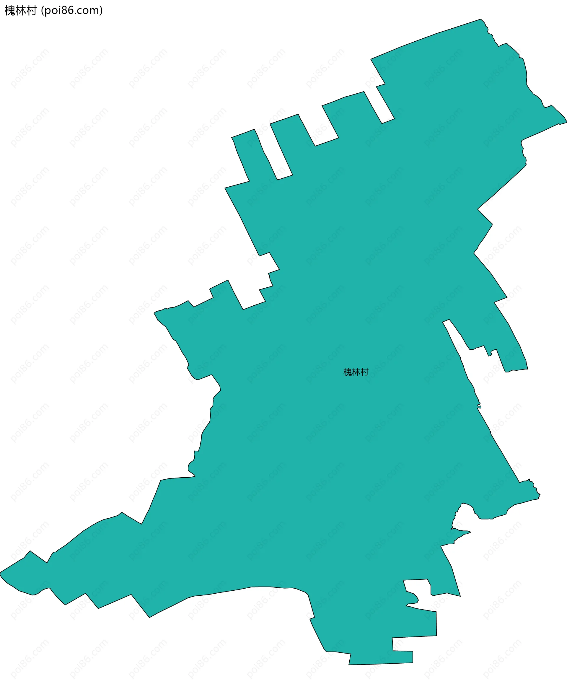 槐林村边界地图