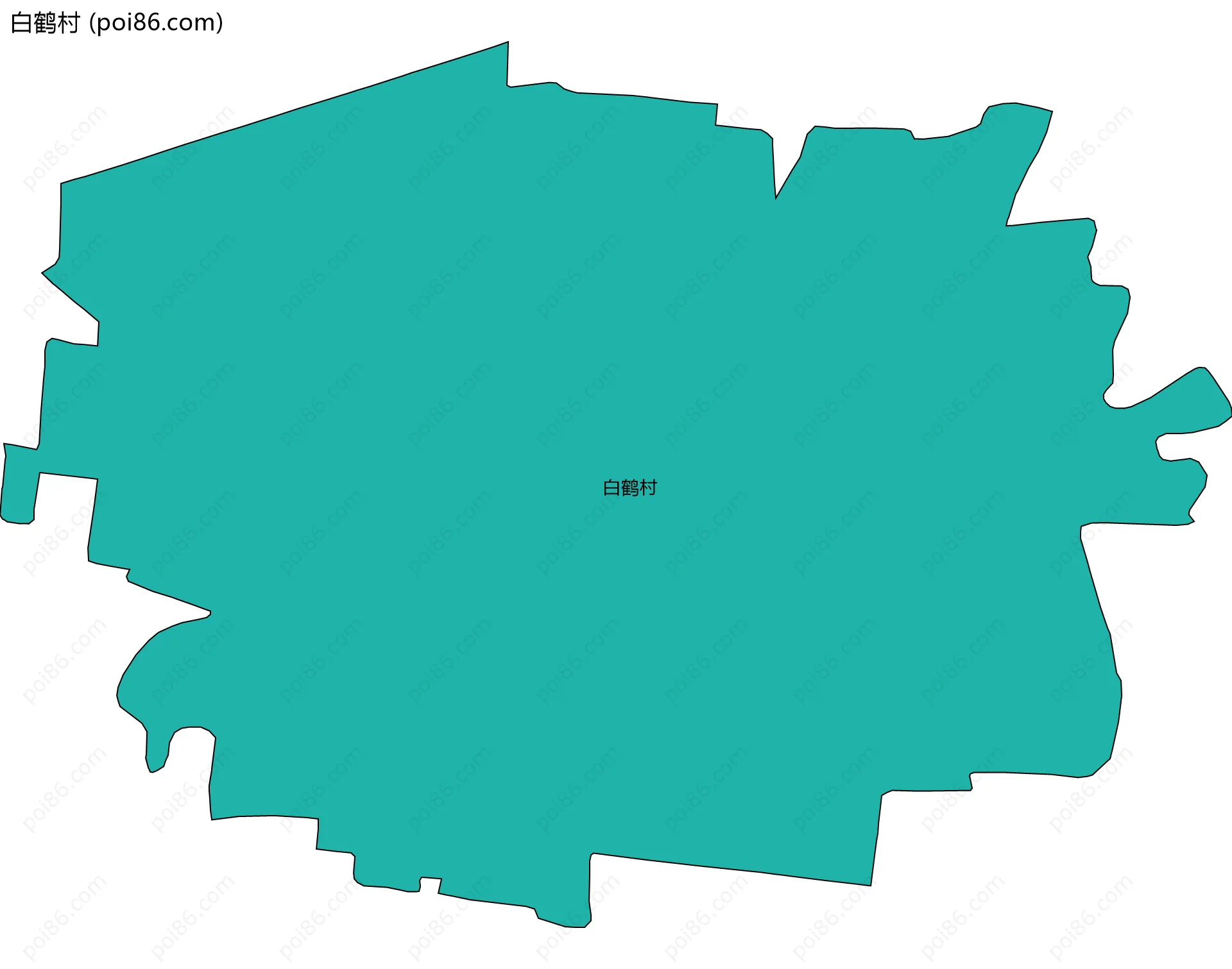 白鹤村边界地图
