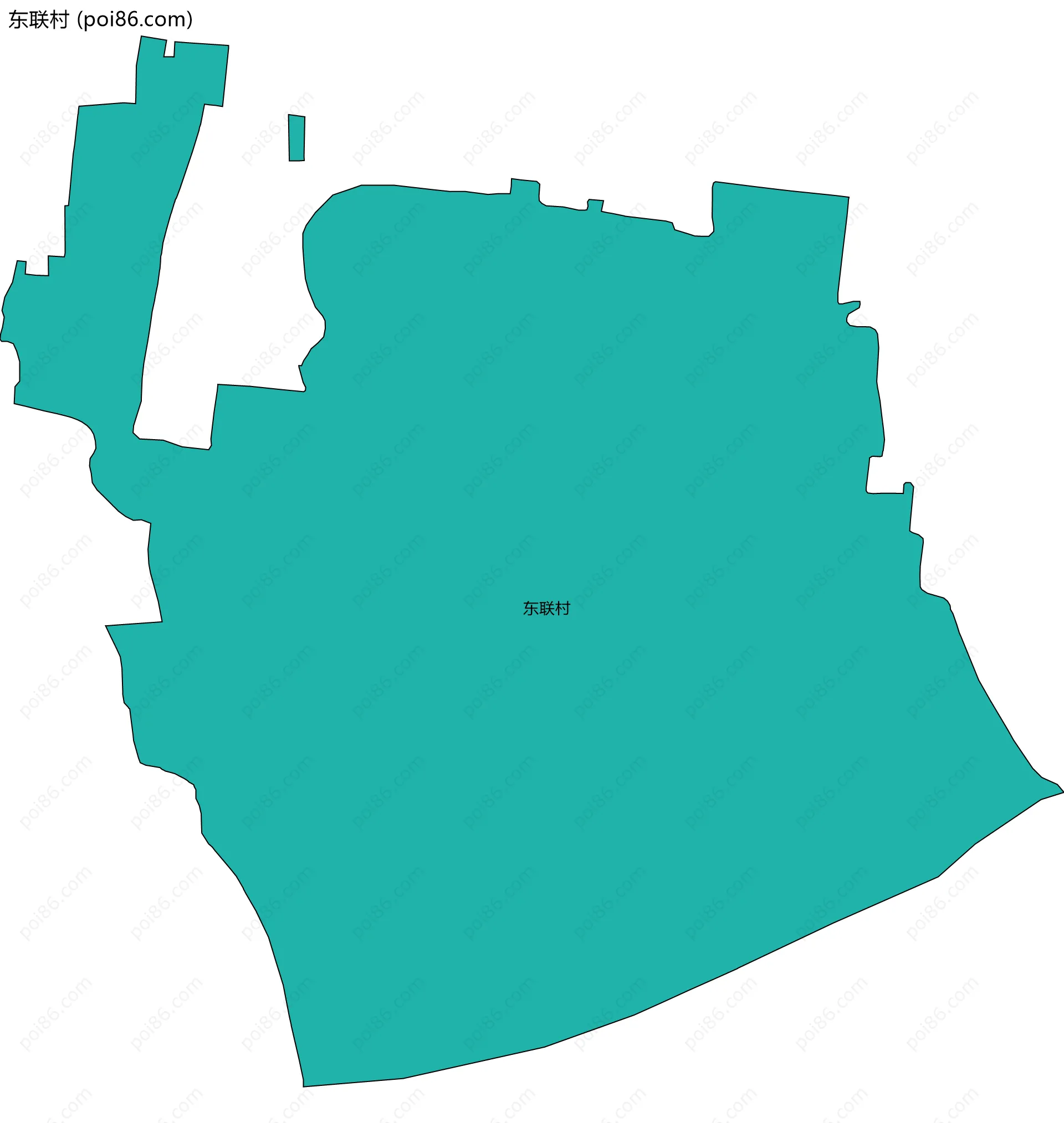 东联村边界地图