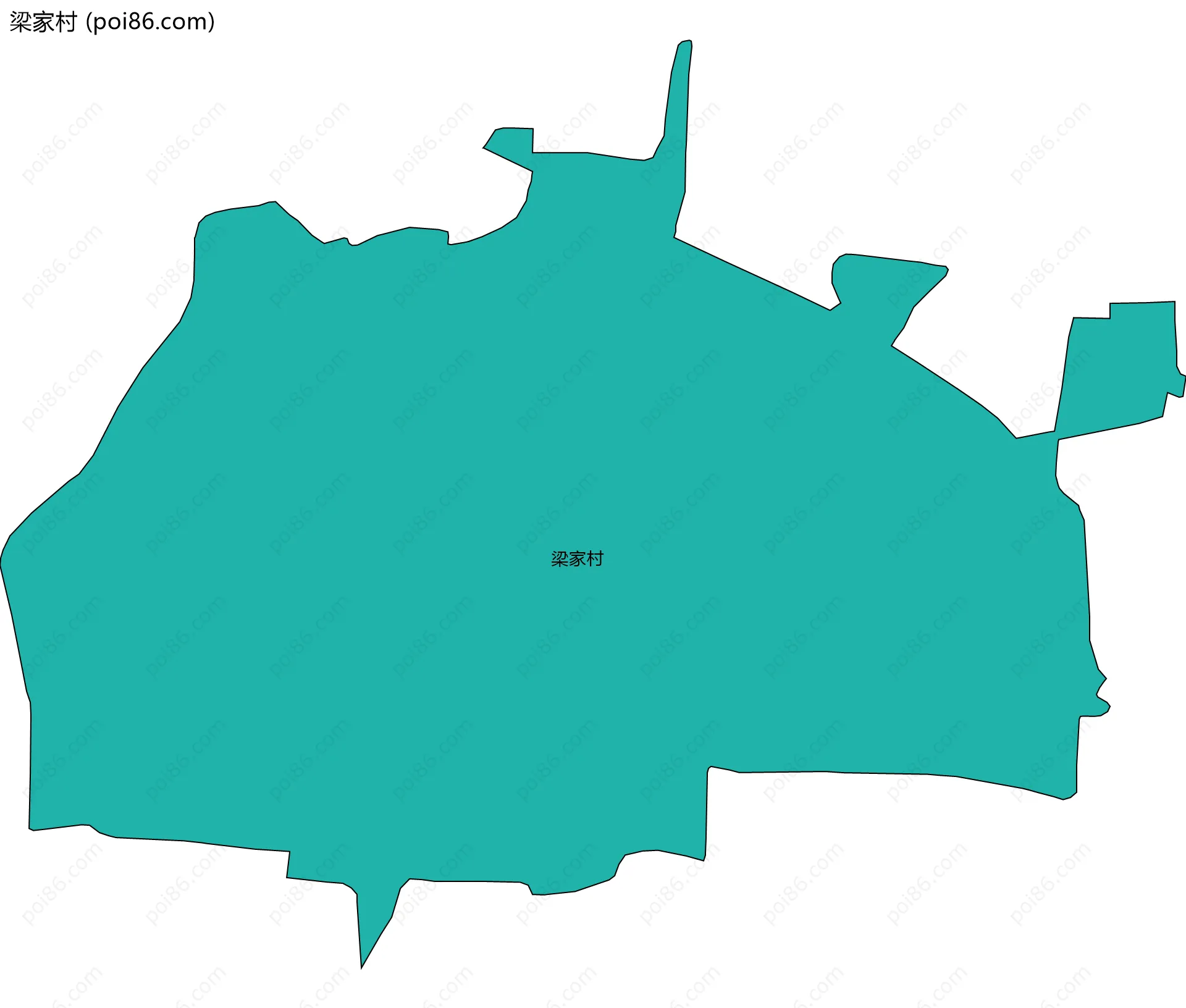 梁家村边界地图