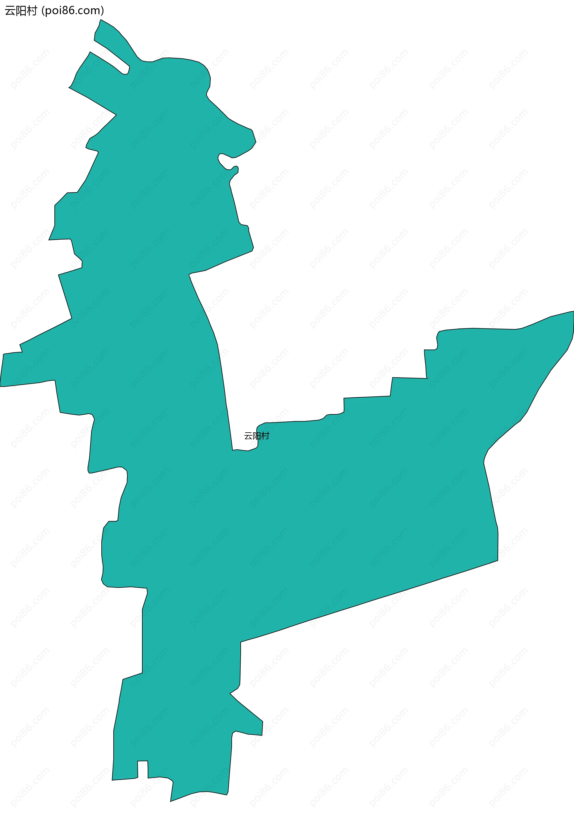 云阳村边界地图